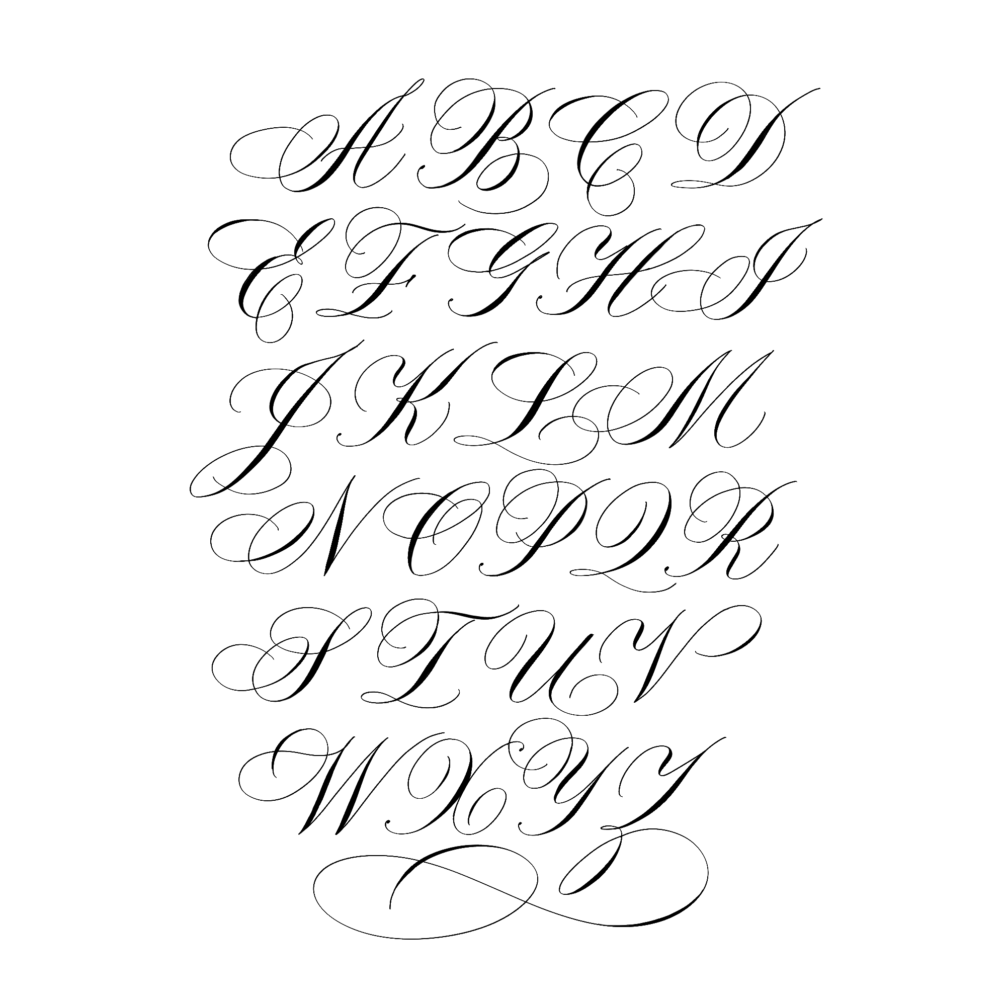 Calligraphie Ecriture Alphabet _ Écriture Calligraphie – NLFUPI