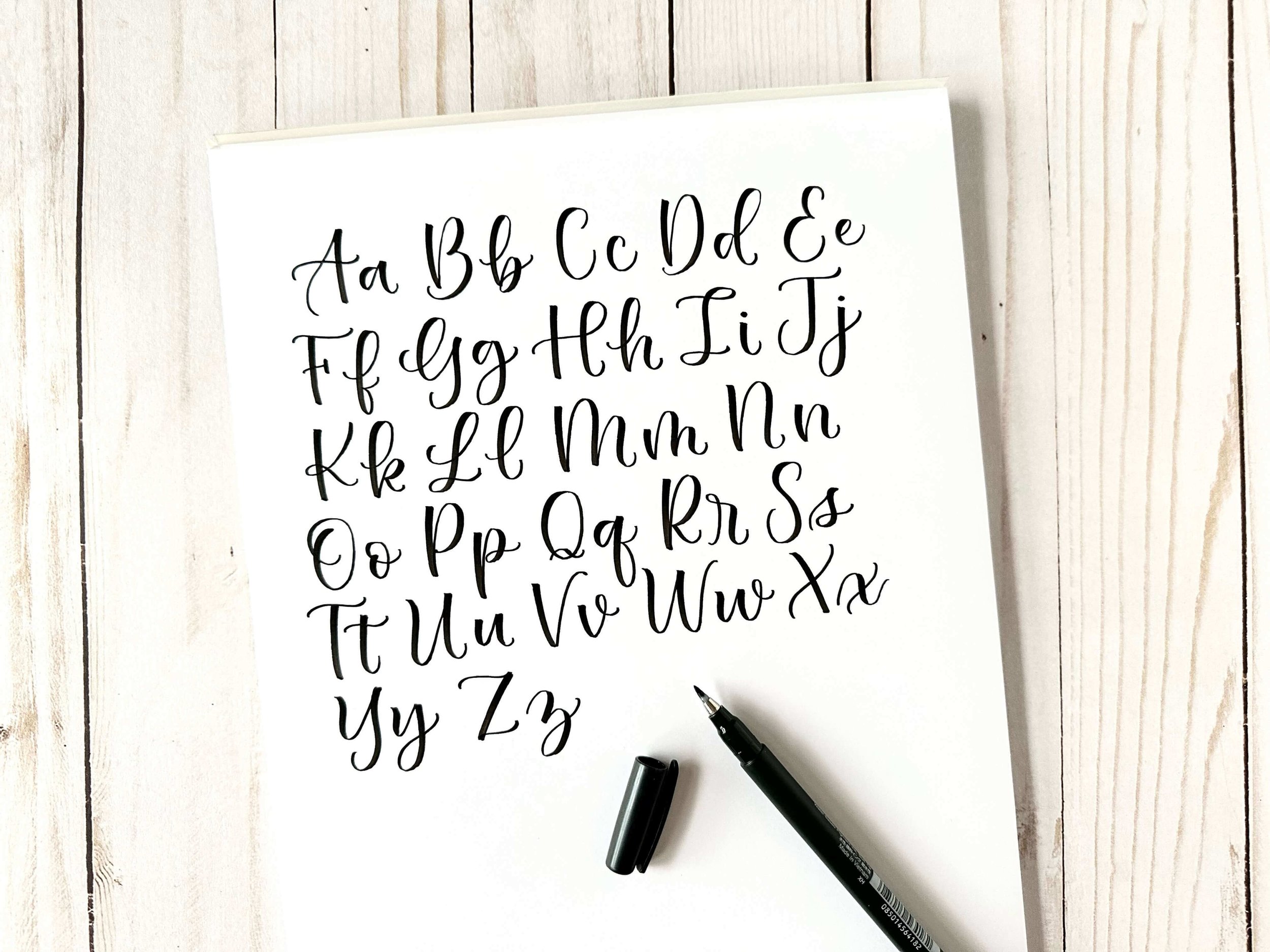 60 A-Z Calligraphy Alphabet Examples (+ Free Worksheets!) — Loveleigh Loops