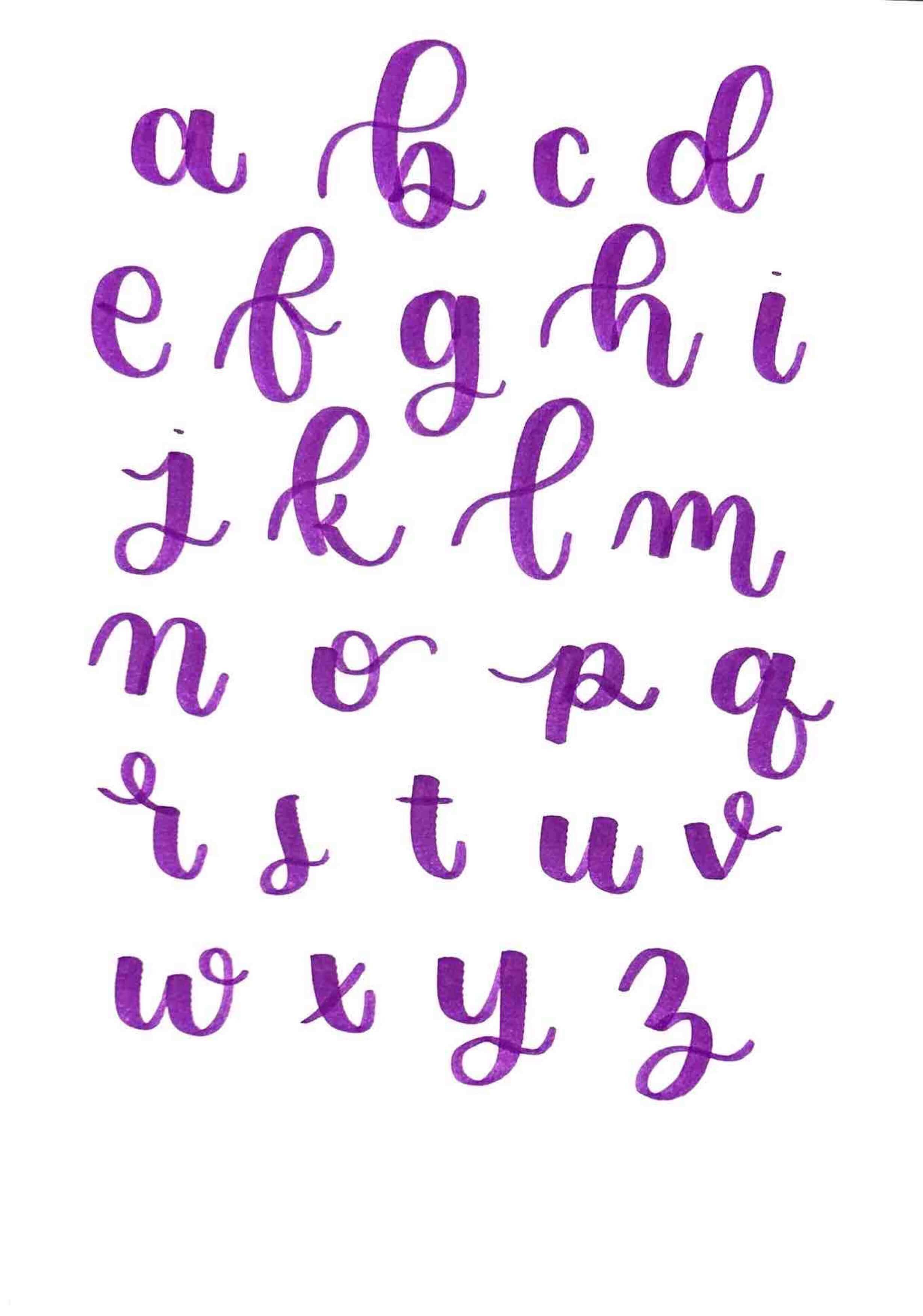 Bouncy Monoline Lettering Guide, LOWERCASE and UPPERCASE 