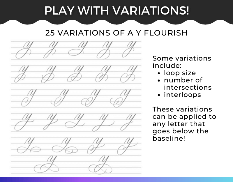 Calligraphy Flourishes Guide [+ Free Practice Sheets] — Loveleigh Loops