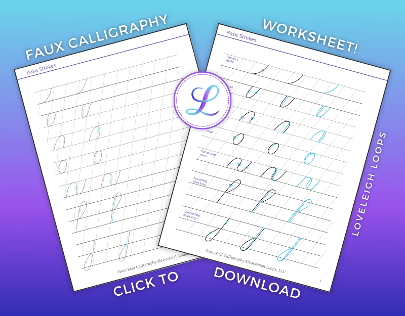 Free iPad Lettering Guide Sheets by Loveleigh Loops