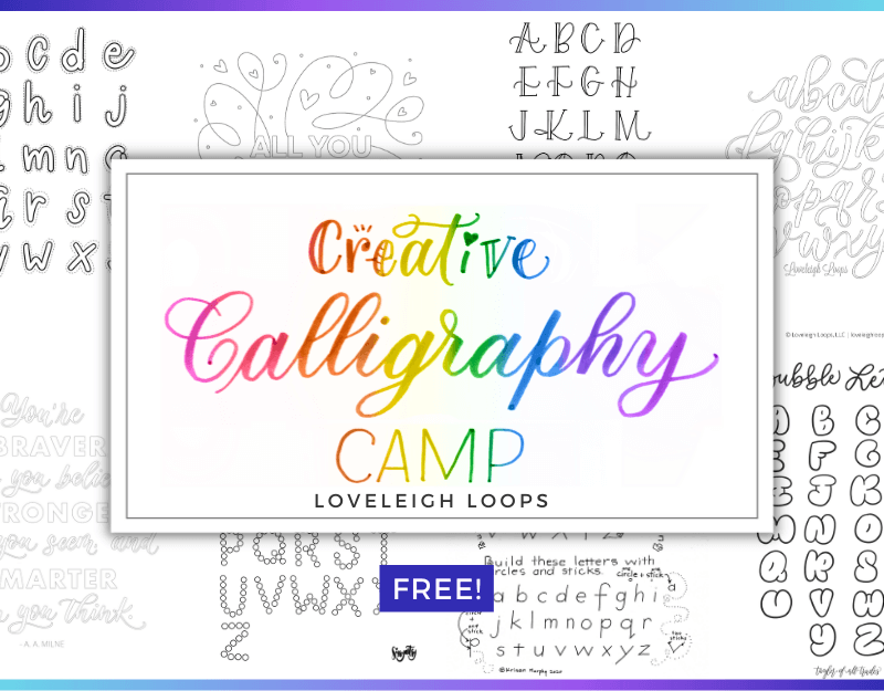20+ Free Practice Sheets For Calligraphy (PLUS Tutorials) — Loveleigh Loops