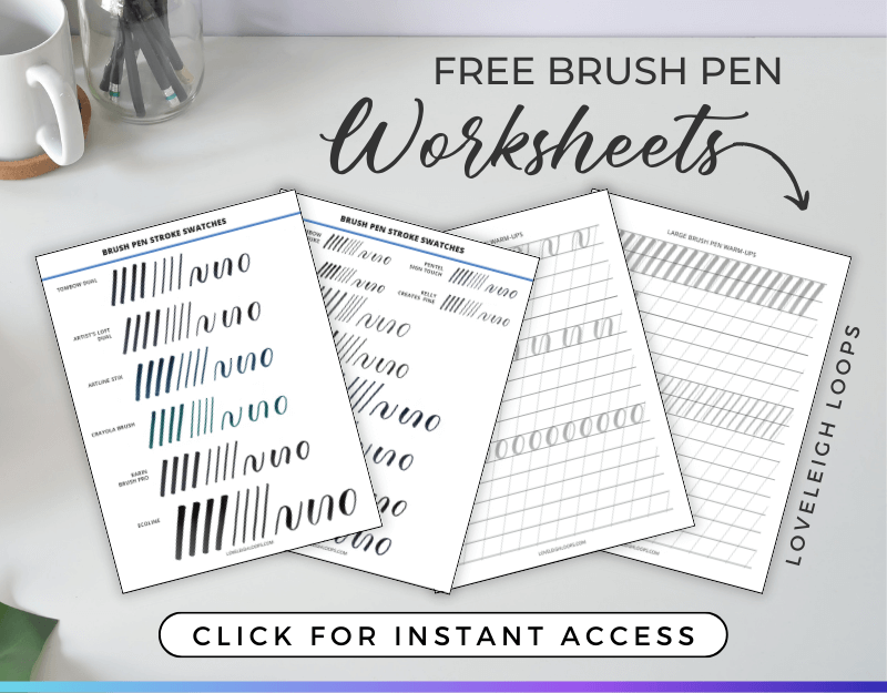 Brush Lettering Workbook instant Download Intro to Brush Pen Calligraphy by  Loveleigh Loops -  Norway