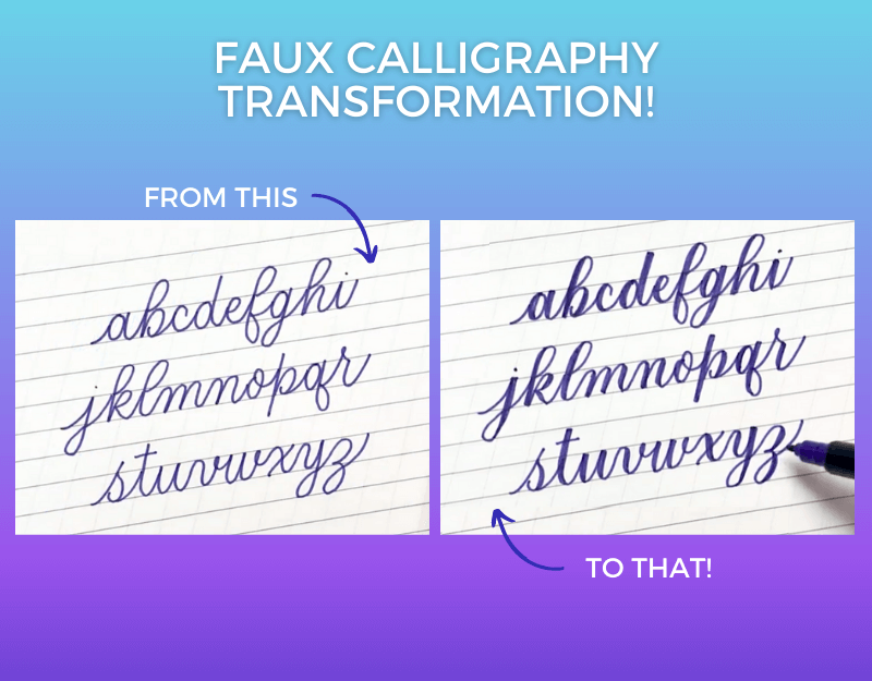 How To Do EASY Calligraphy [Free Worksheets] — Loveleigh Loops