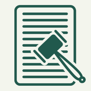 Icon of Notepad with Gavel in Front.png