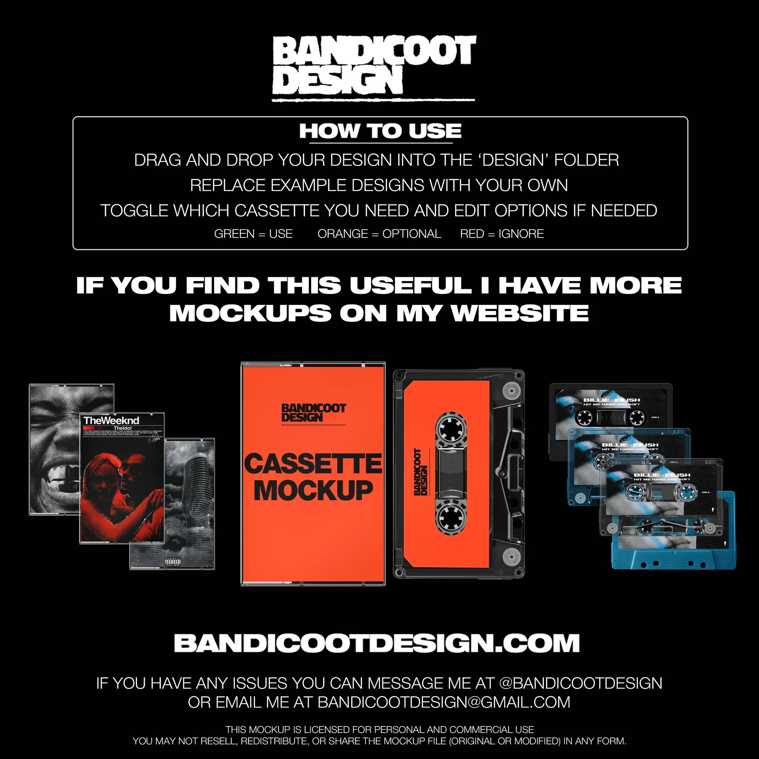 Bandicoot Design Cardboard Cassette Case Mockup instructions.jpg