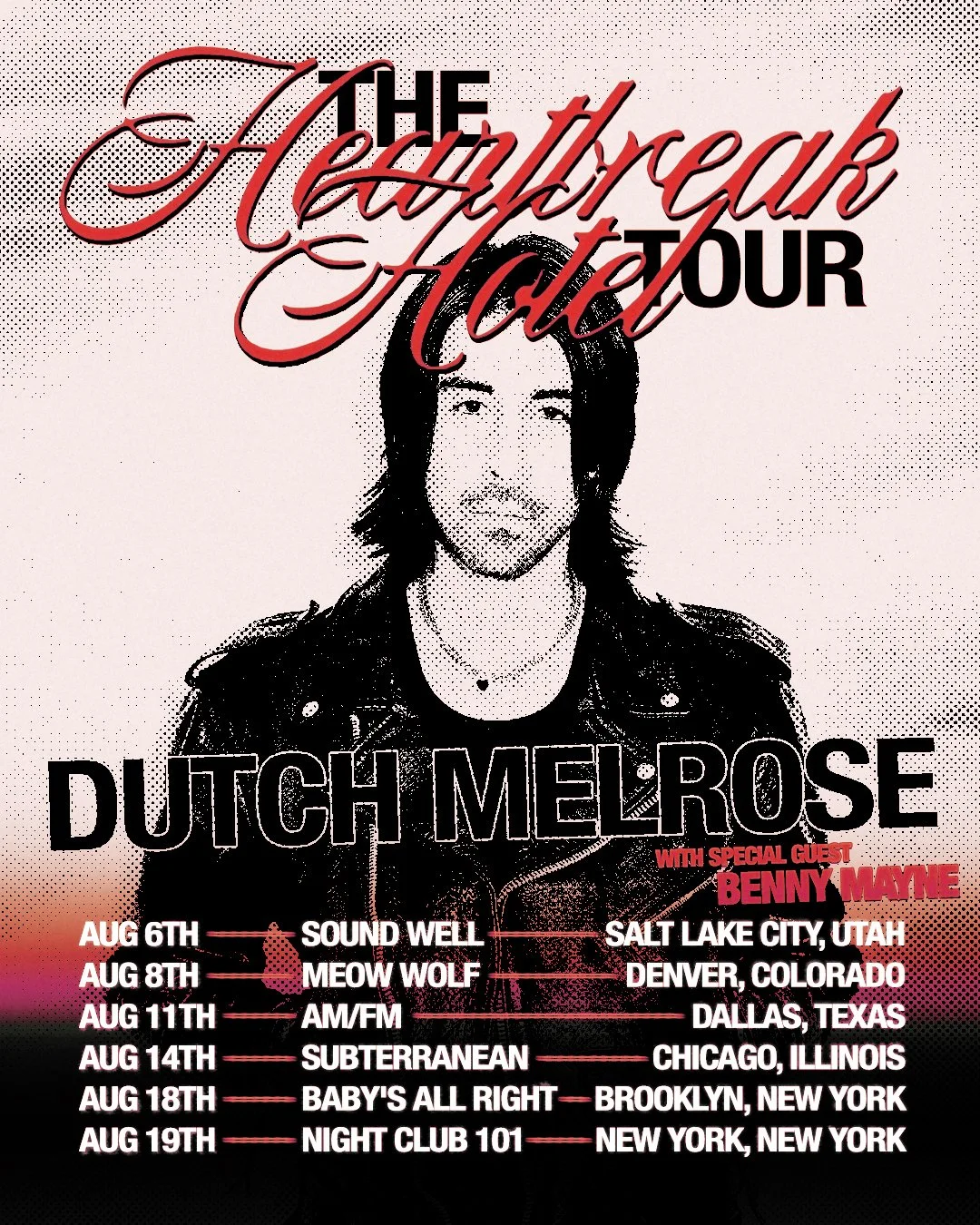 Dutch Melrose The Heartbreak Hotel Tour Poster by Bandicoot Design