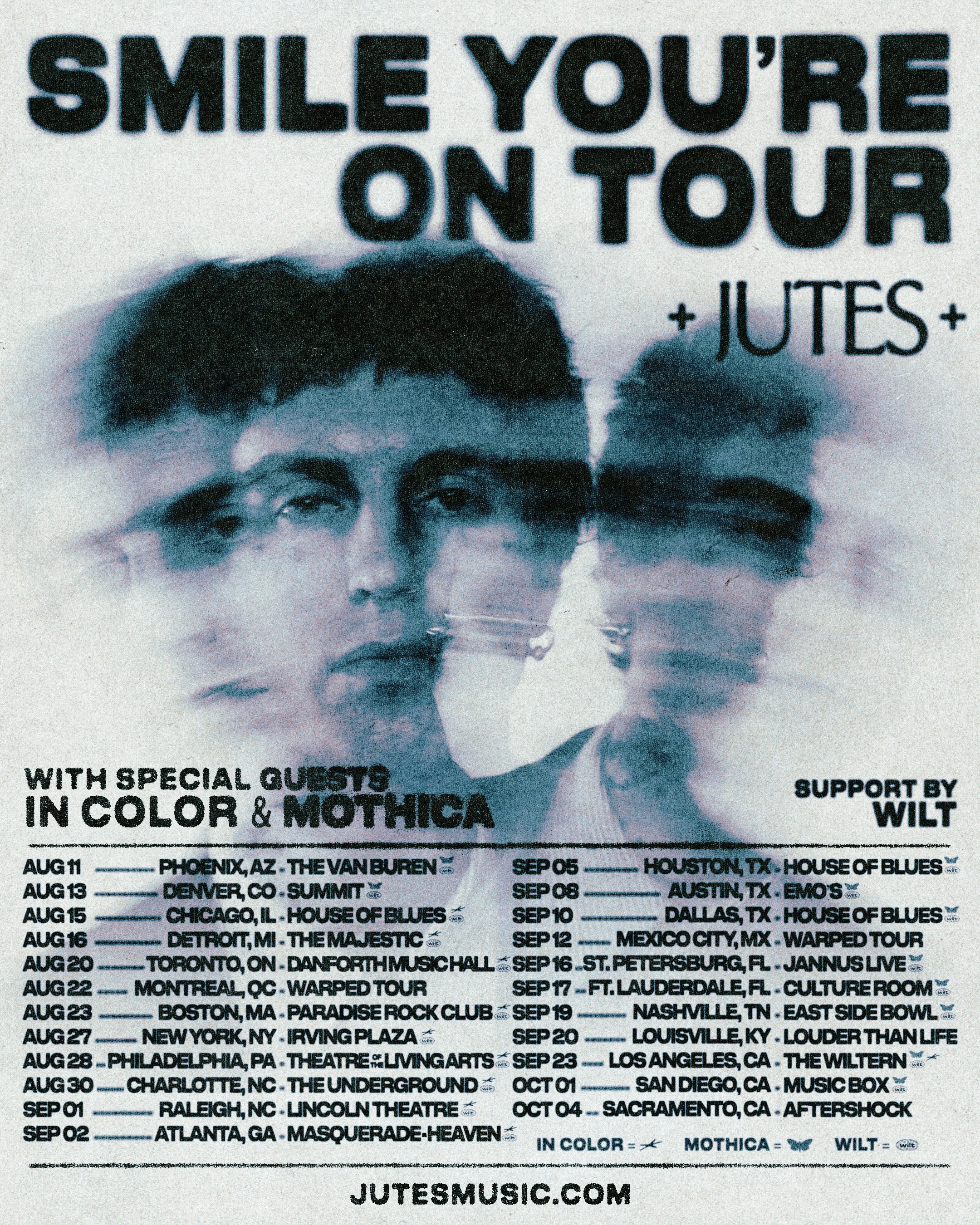 Jutes Smile You're On Tour Poster by Bandicoot Design