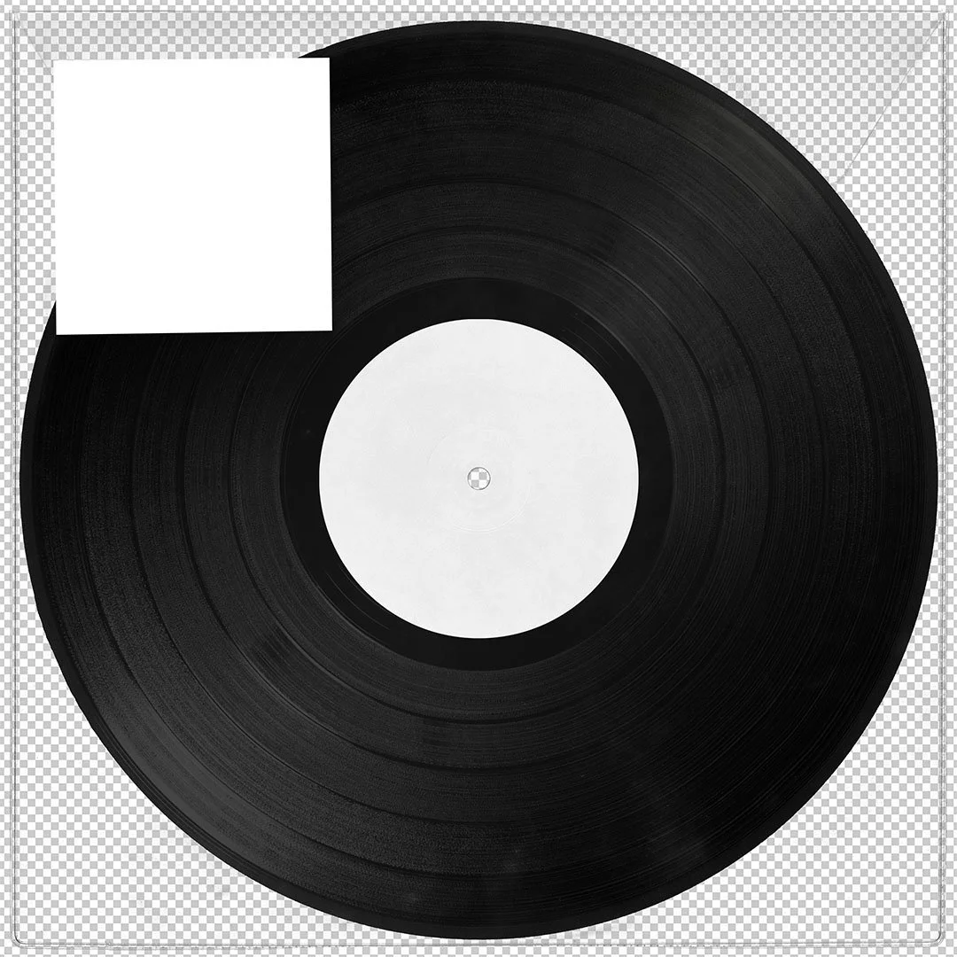 Vinyl PVC sleeve mockup showing alternative front and back packaging designs