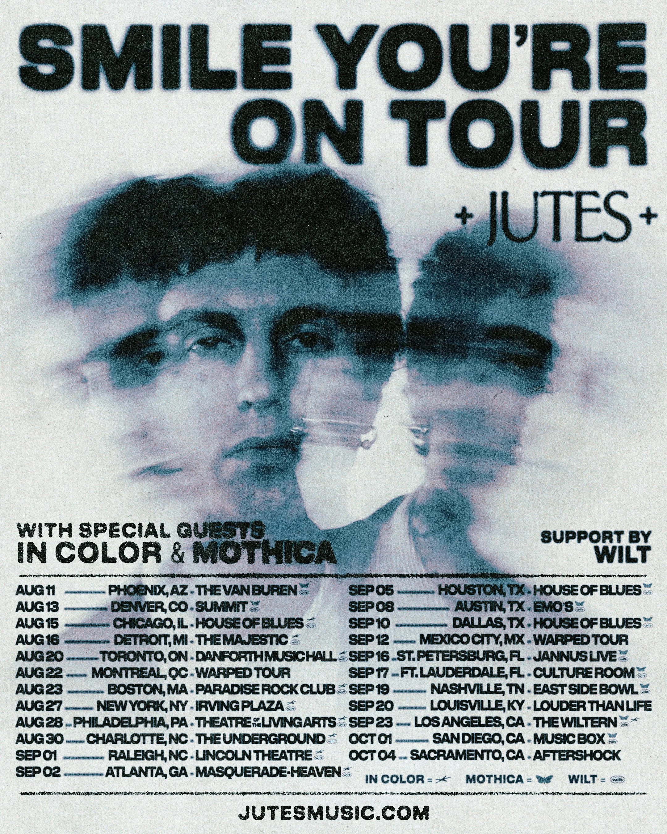 Jutes Smile You're On Tour Poster by Bandicoot Design