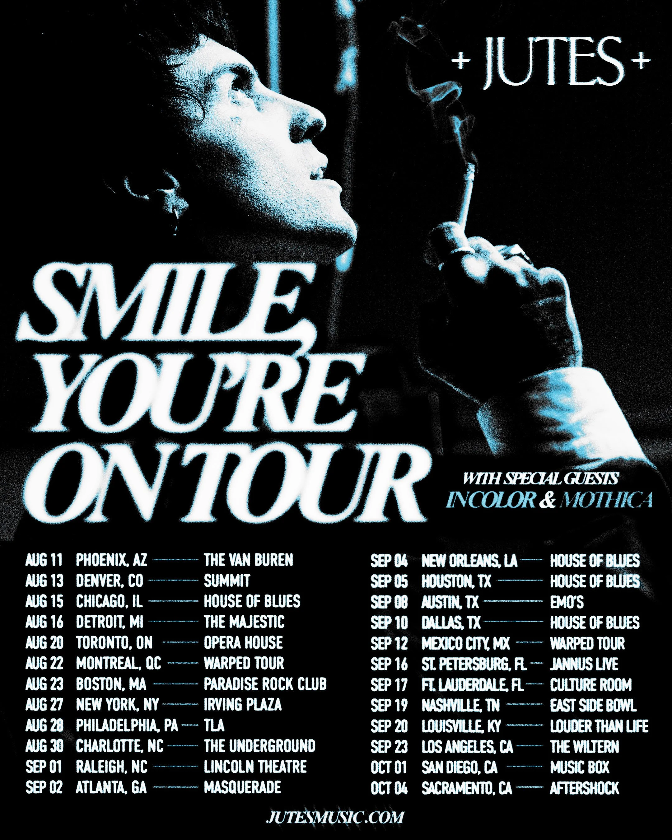 Jutes Smile You're On Tour Poster by Bandicoot Design