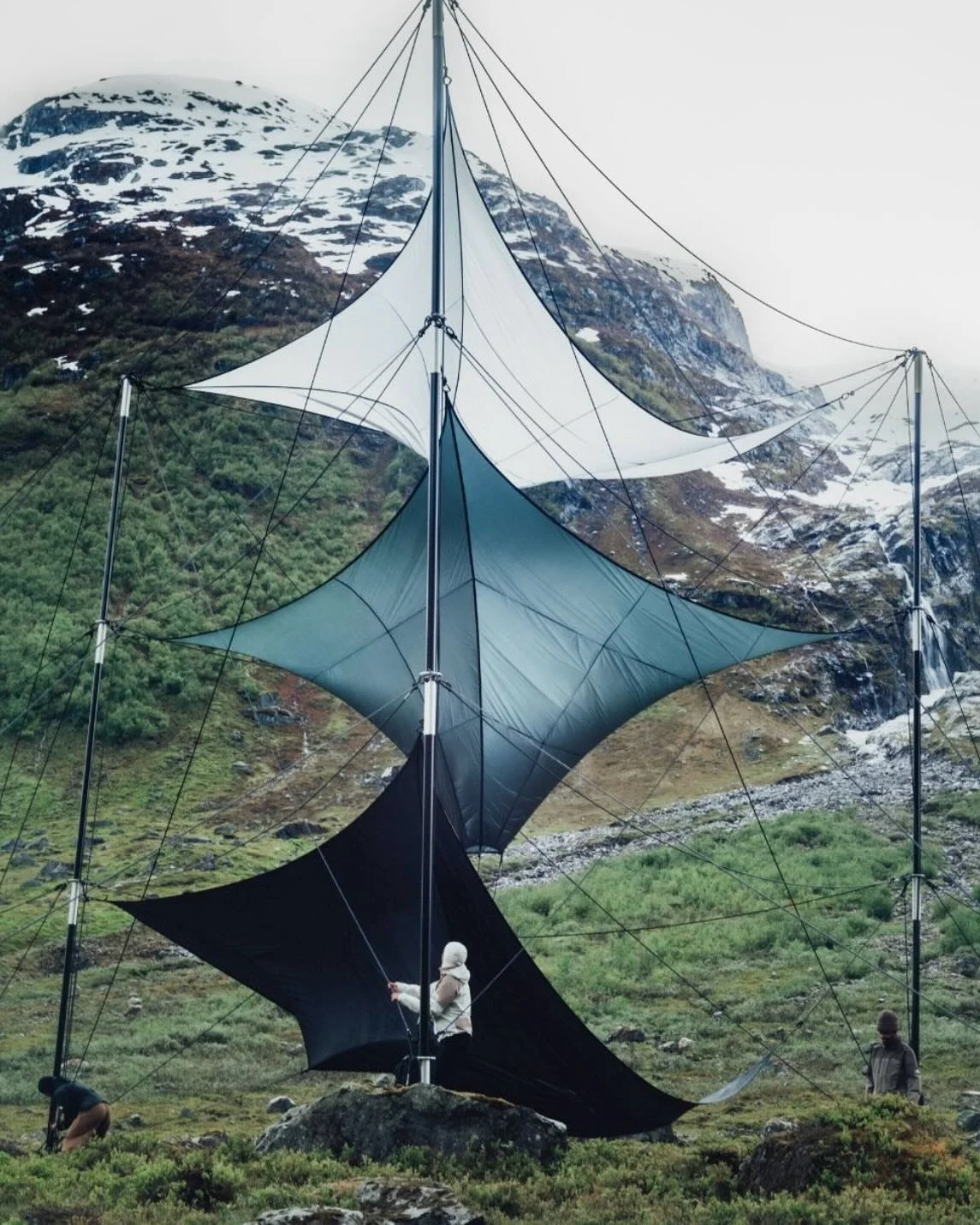 @thenorthface - HKe Collection.
&mdash;
Together with @steep_learning_group, designer and artist @johannesofferhaus was invited to create a temporary, lightweight installation deep in the mountains of Norway to celebrate the release of the @thenorthf