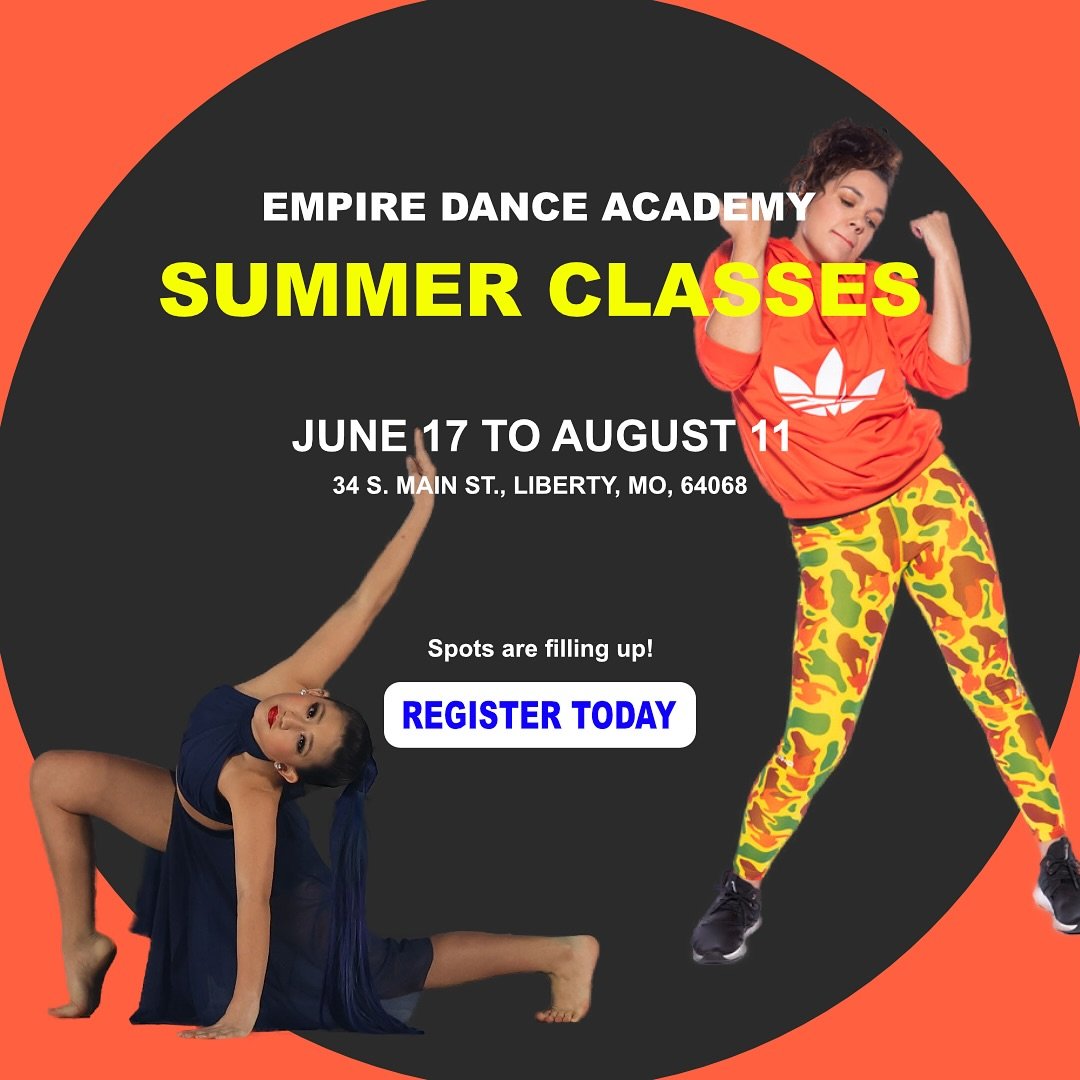 ✨Summer Registration is NOW OPEN at our new location in Liberty, MO. Classes start June 17th for ALL AGES! Sign up and see why Empire has been named &ldquo;Best Dance Studio of the Decade&rdquo; by @officialbroadwayworld