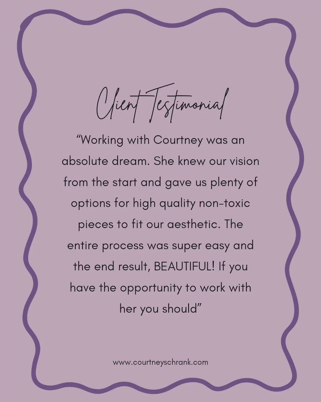 There&rsquo;s nothing better than hearing from the women I get to design for 🖤

Whether it&rsquo;s creating a healthier home, making a space feel just like them, or designing a room that finally functions for real life - these kind words mean the wo