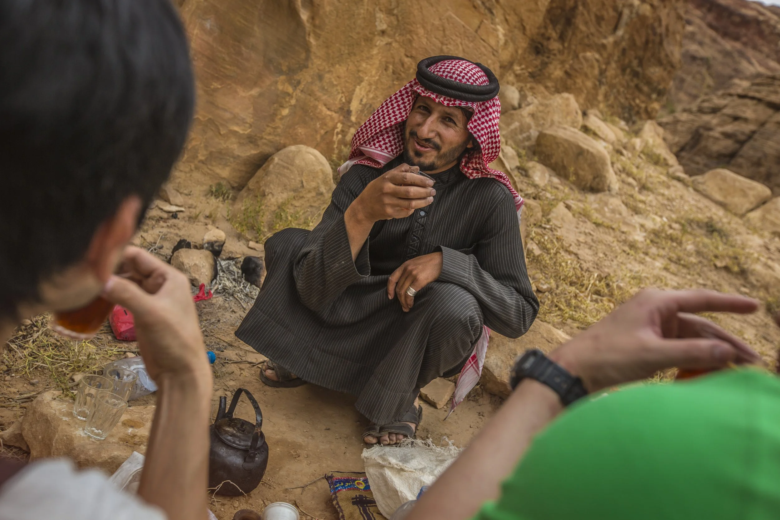 Jordan Petra Local Man Travellers Tea Time .jpg