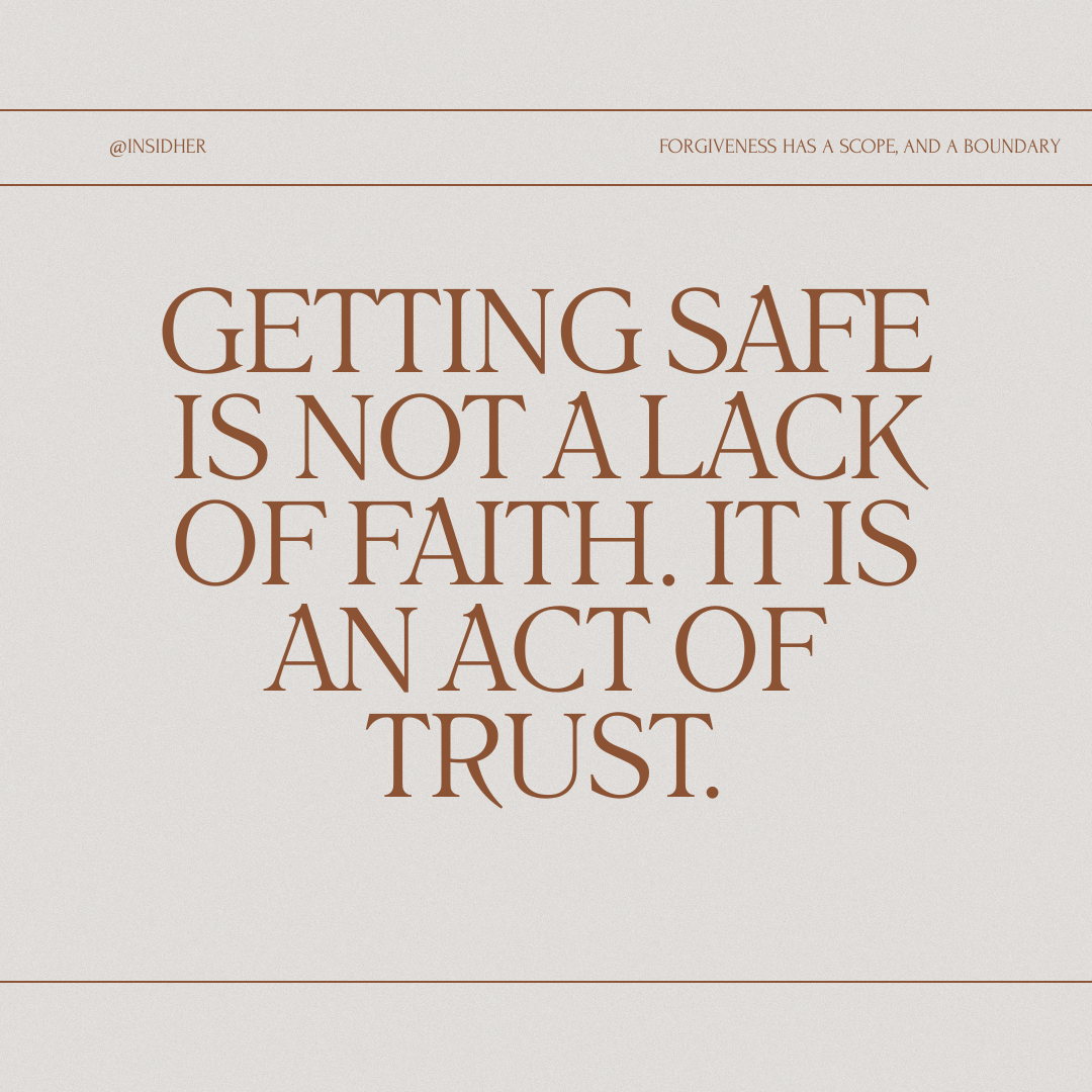 quote about getting safe is an act of trust in faith