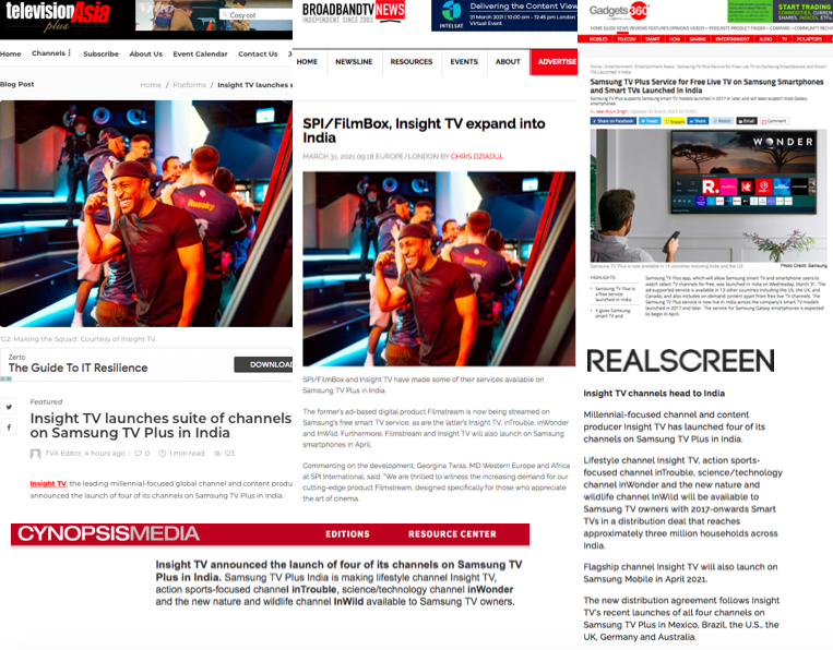 Insight TV launches suite of channels on Samsung TV Plus in India