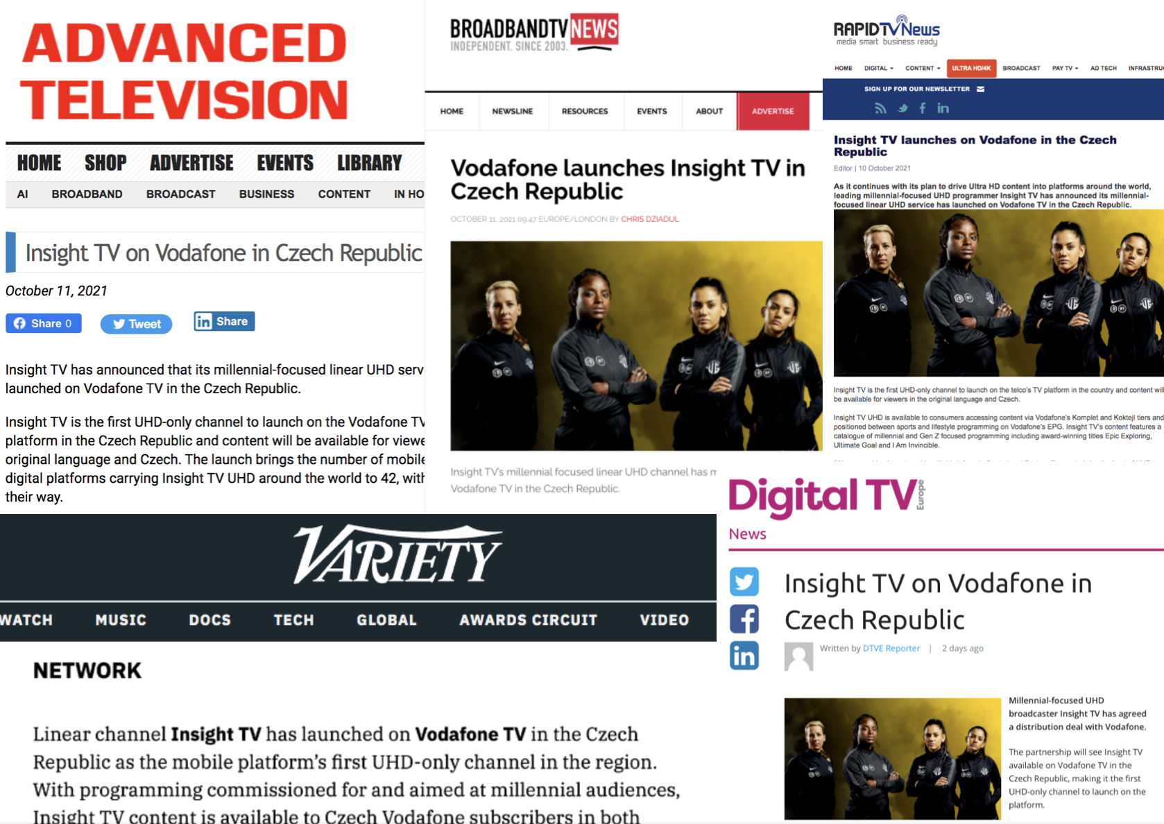 Insight TV Launches on Vodafone in the Czech Republic
