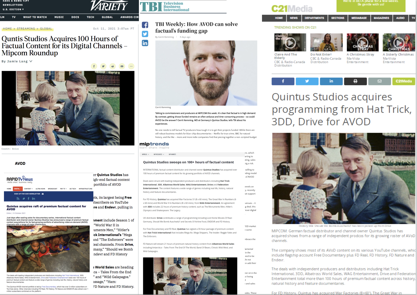 Quintus Studios Acquires Over 100 hours of Premium Factual Content for its AVOD Channels