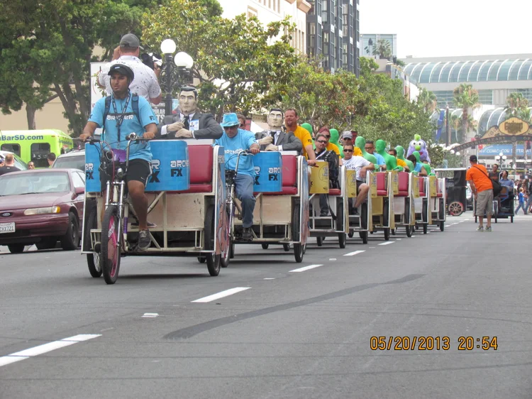 Pedicab parade
