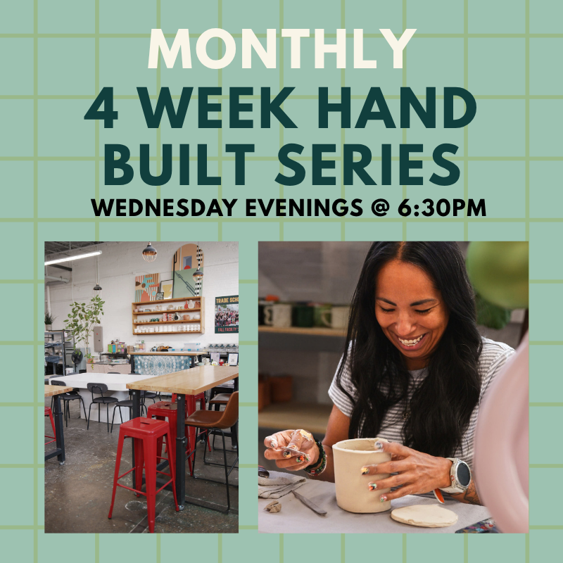 November 4 Week Hand-Built Pottery Series | Wednesdays, November 4th-25th 6:30PM-9PM