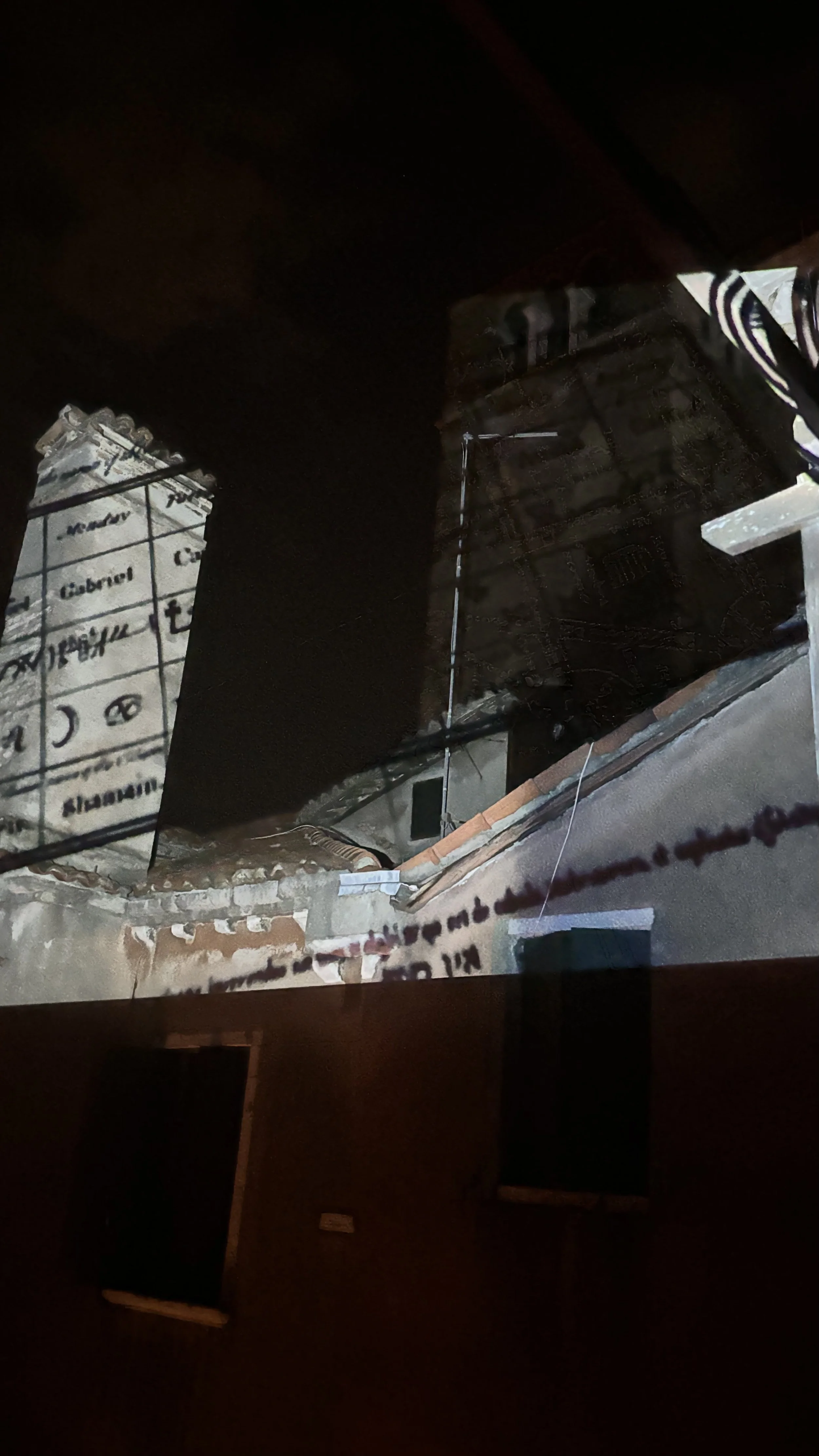 Dada-ist venetian rooftop dreamscape — time based projections