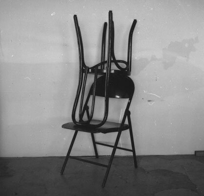 printed matter | ENTRE MESSIE ET DELUGE / HOW TO PHILOSPHISE WITH A SAW, artist book, portrait of the artists, Witsiepe / Coen, Edition of 100, 1992, Photograph: Ton Pinotti