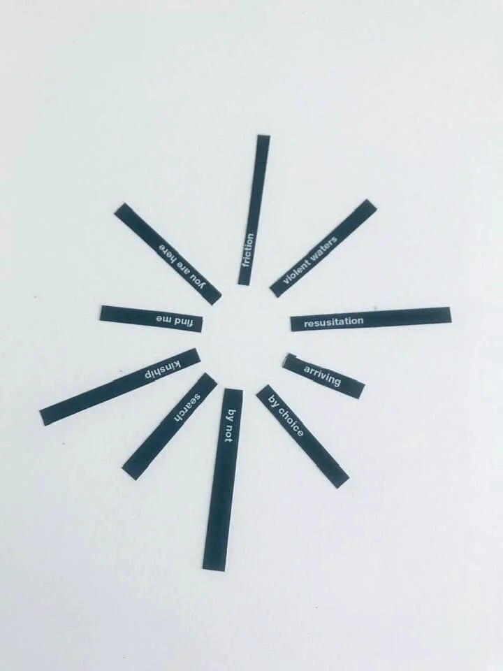 works on paper | PRAYER WHEEL, concrete poetry, paper, 2019