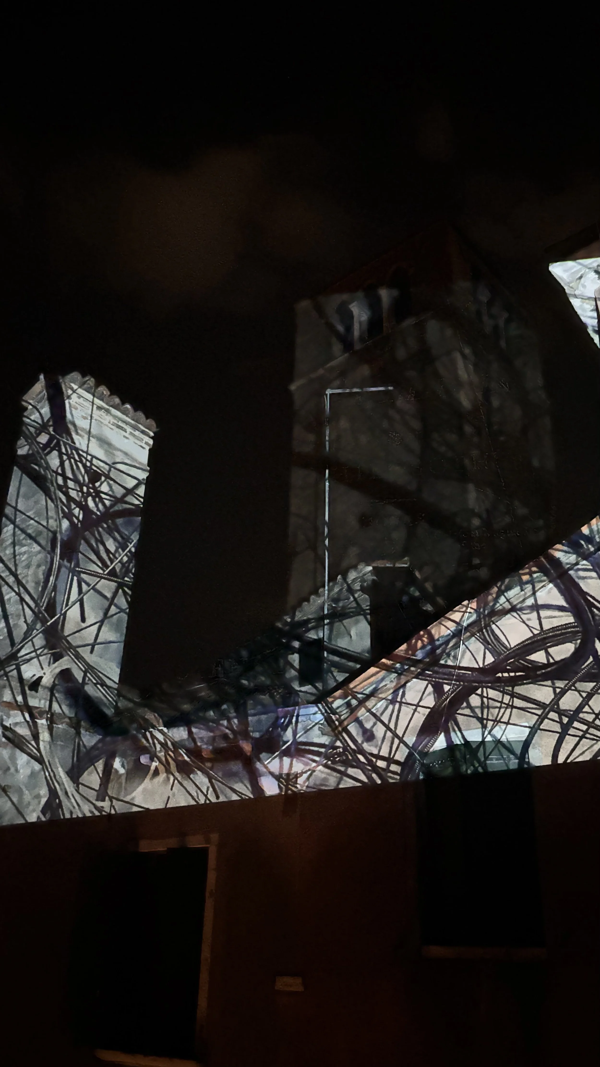 Dada-ist venetian rooftop dreamscape — time based projections