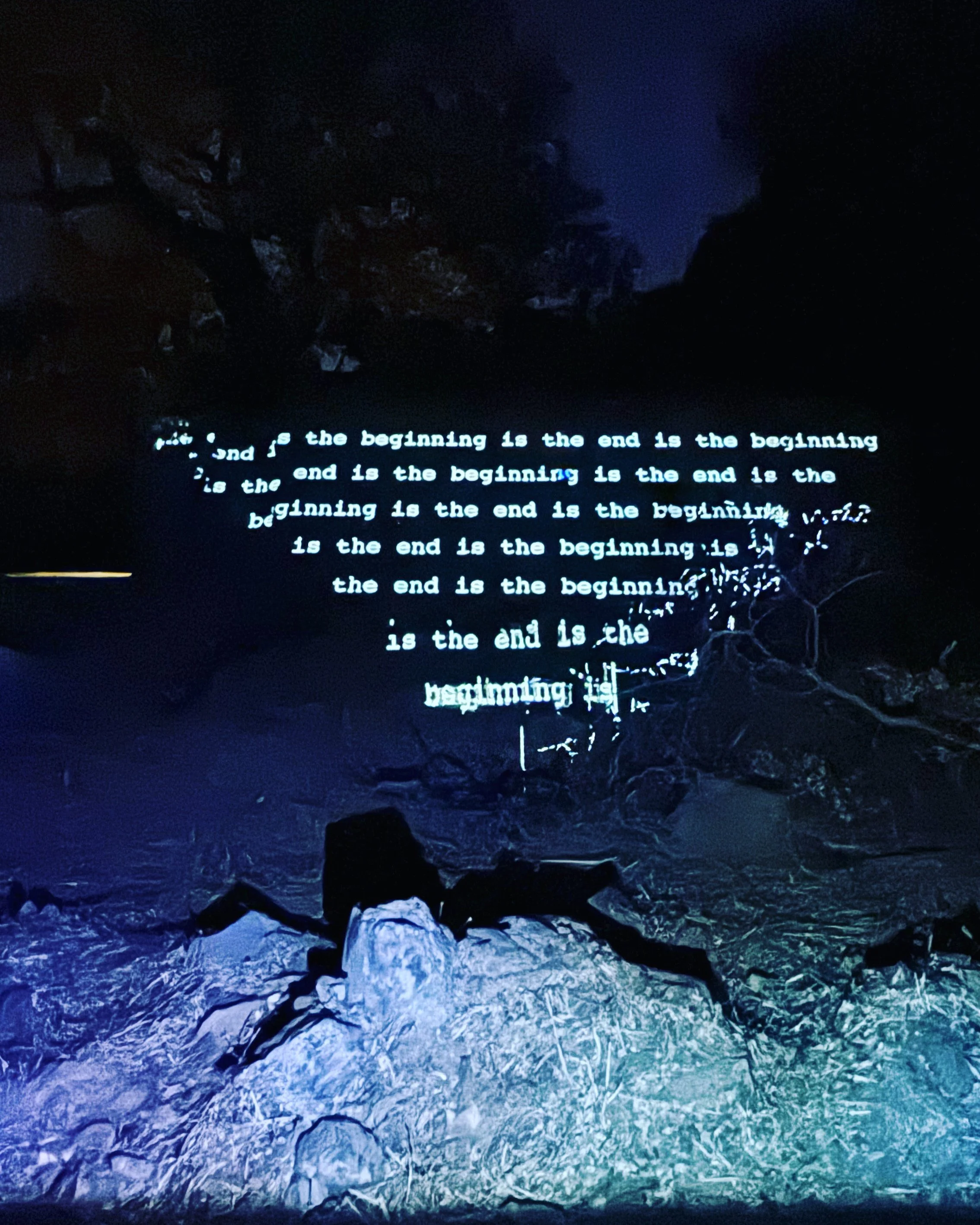 THE END IS THE BEGINNING — time-based textual poetiks on ruins