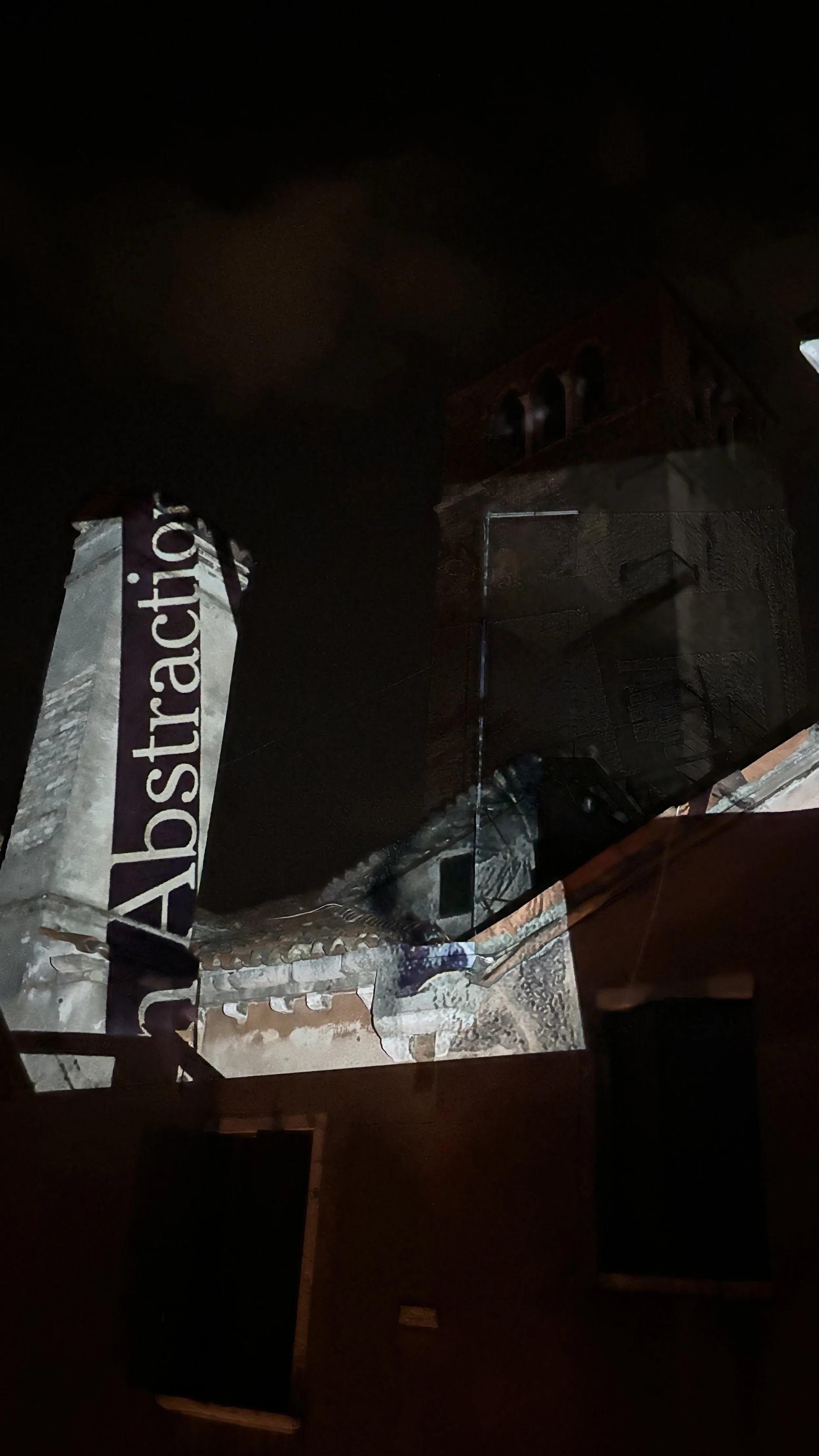 Dada-ist venetian rooftop dreamscape — time based projections