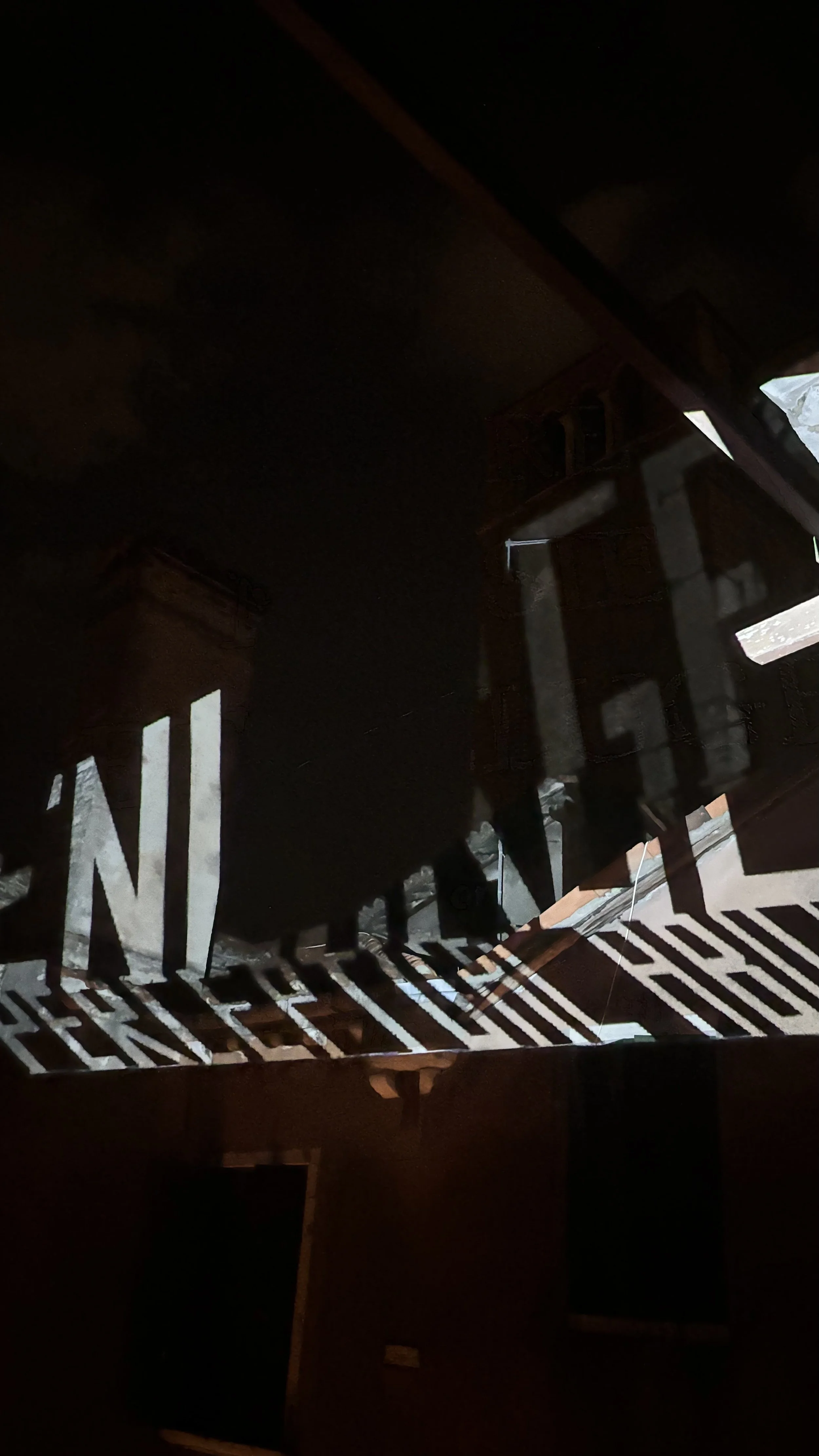 Dada-ist venetian rooftop dreamscape — time based projections