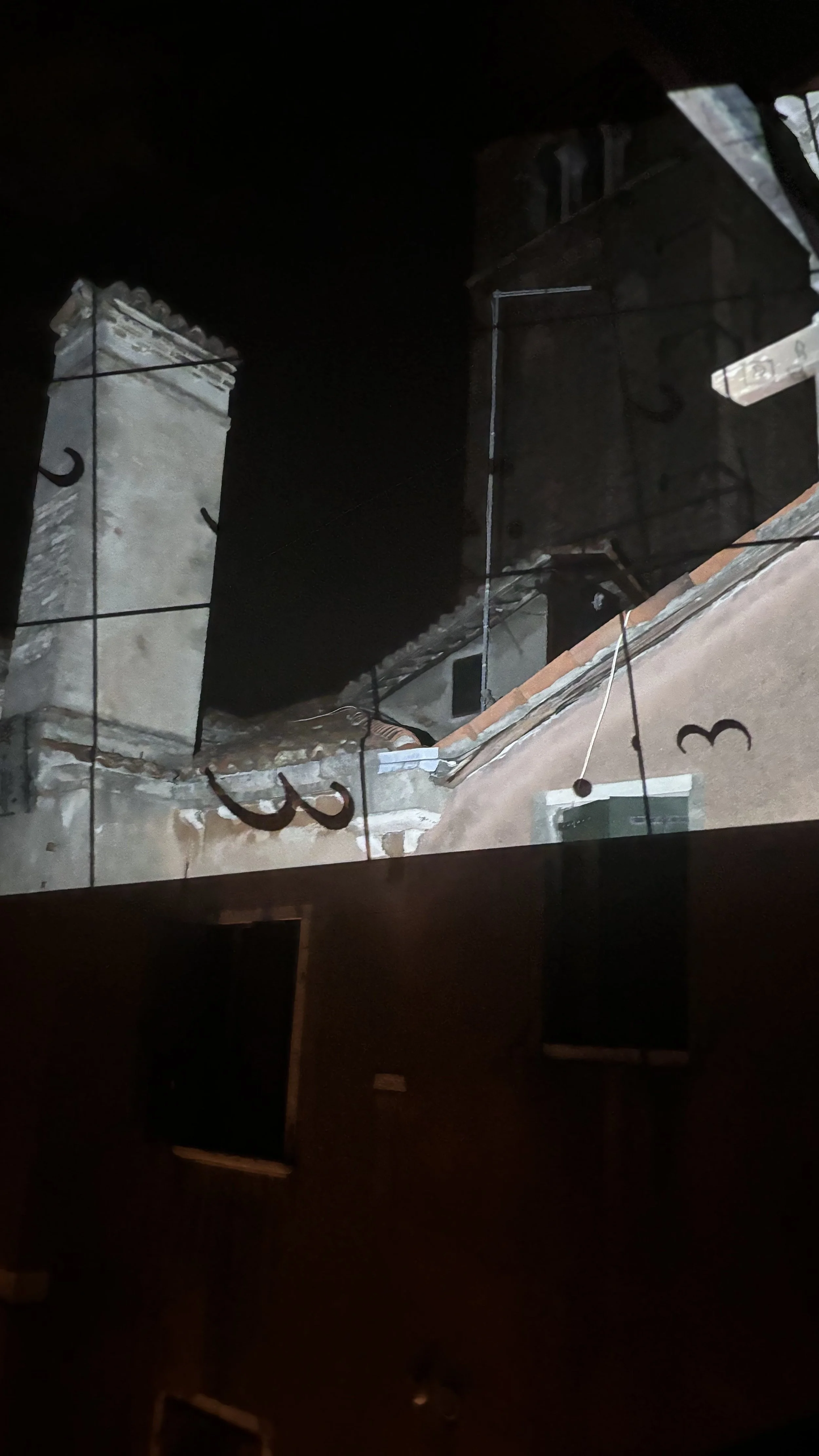 Dada-ist venetian rooftop dreamscape — time based projections