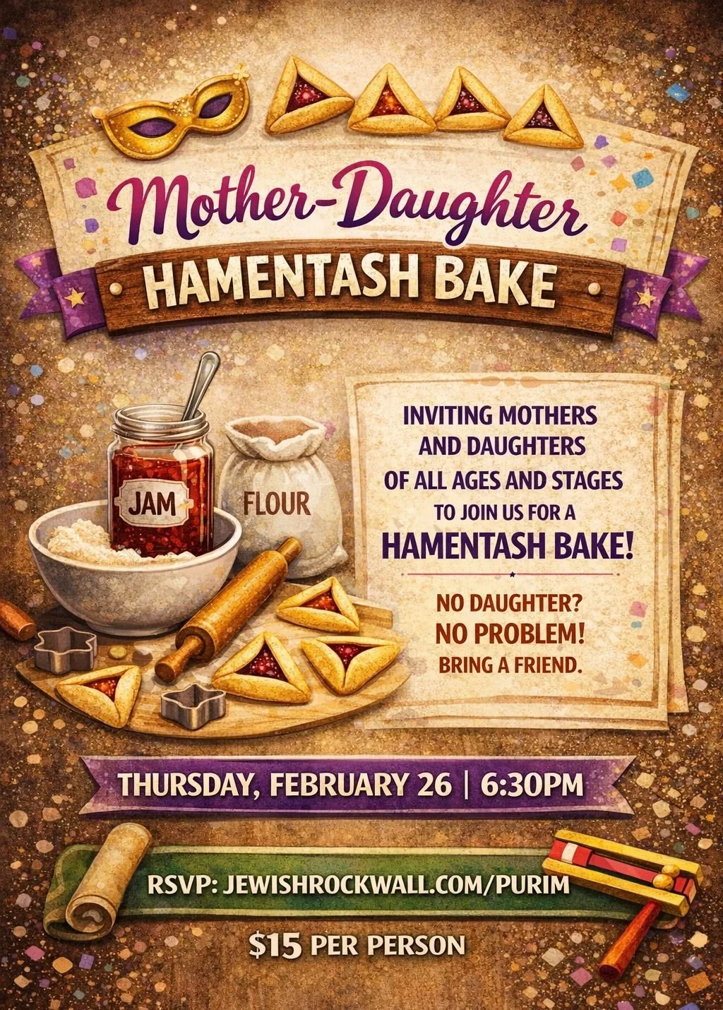 Mother Daughter Hamentash Bake