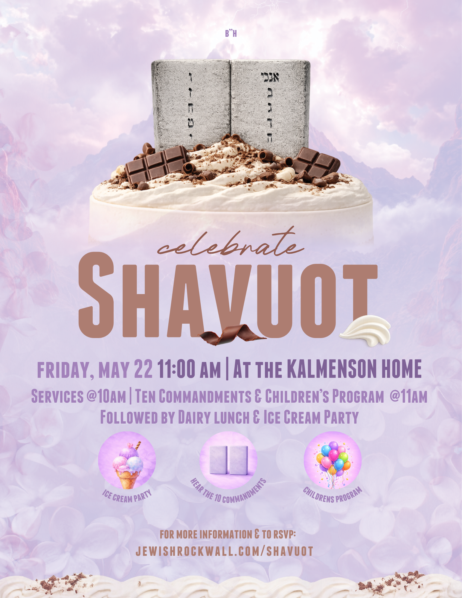 Shavuot Ten Commandments &amp; Ice Cream Party