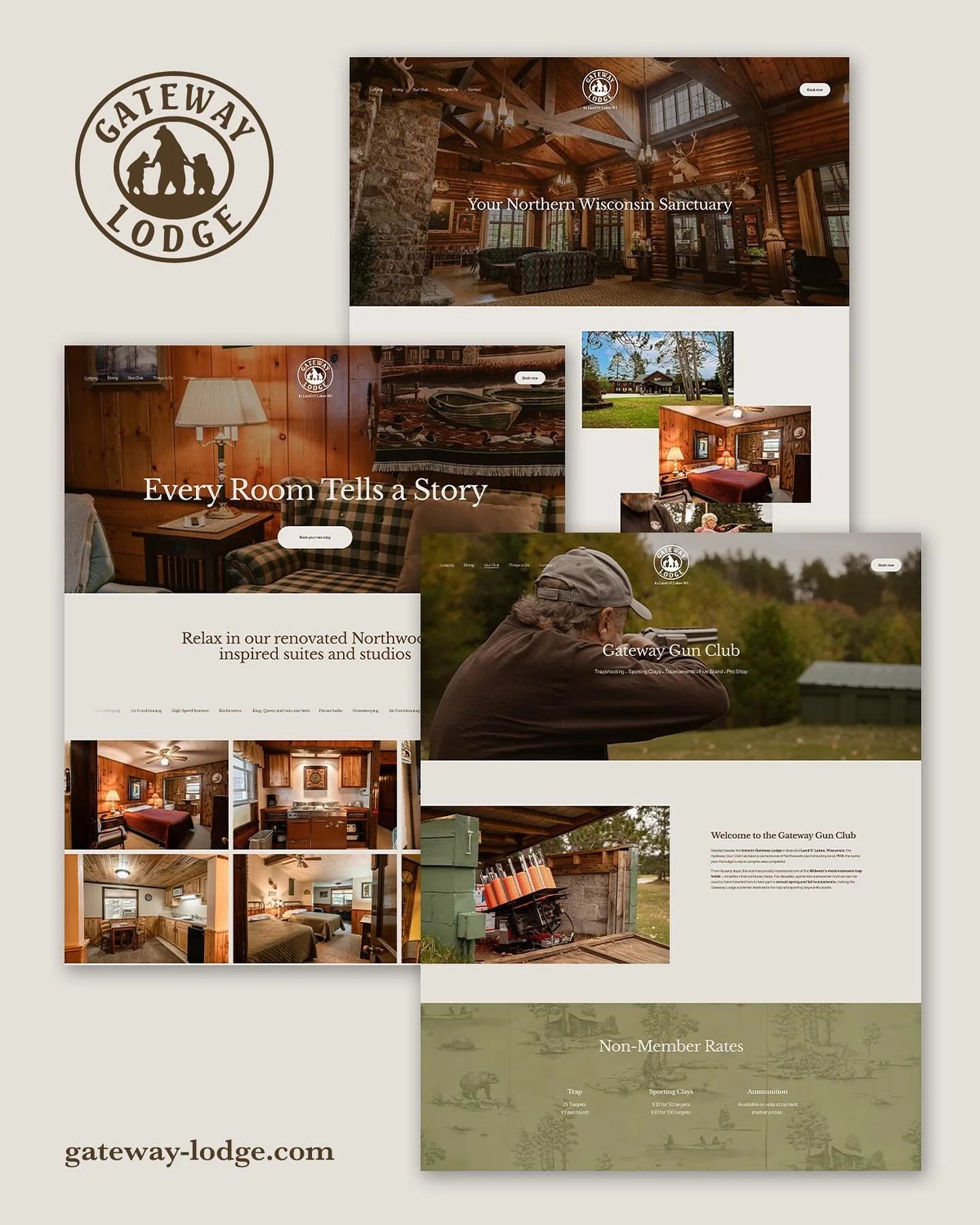 New website for Gateway Lodge in Land O&rsquo; Lakes. This one was extra fun because I got to work on it with my friend @stahv.aprill who shot some amazing photography. Shoutout to the @gatewaylodge2020 for trusting us with the work!