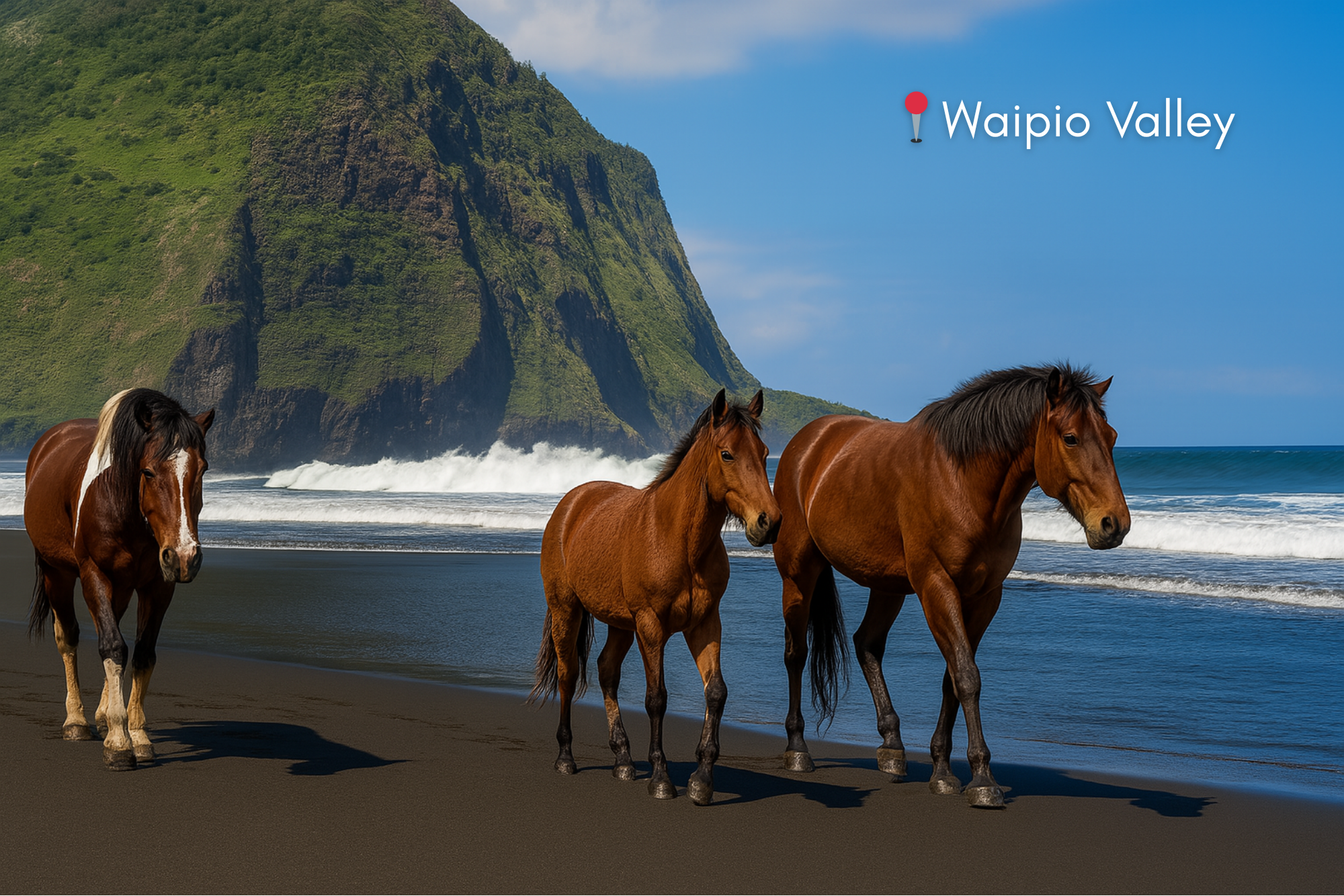 Tucked into the northern edge of the Big Island’s Hamakua Coast, Waipiʻo Valley is one of the island’s most awe-inspiring sights—dramatic, spiritual, and deeply sacred. Known as the "Valley of the Kings," this lush, steep-sided canyon was once home t