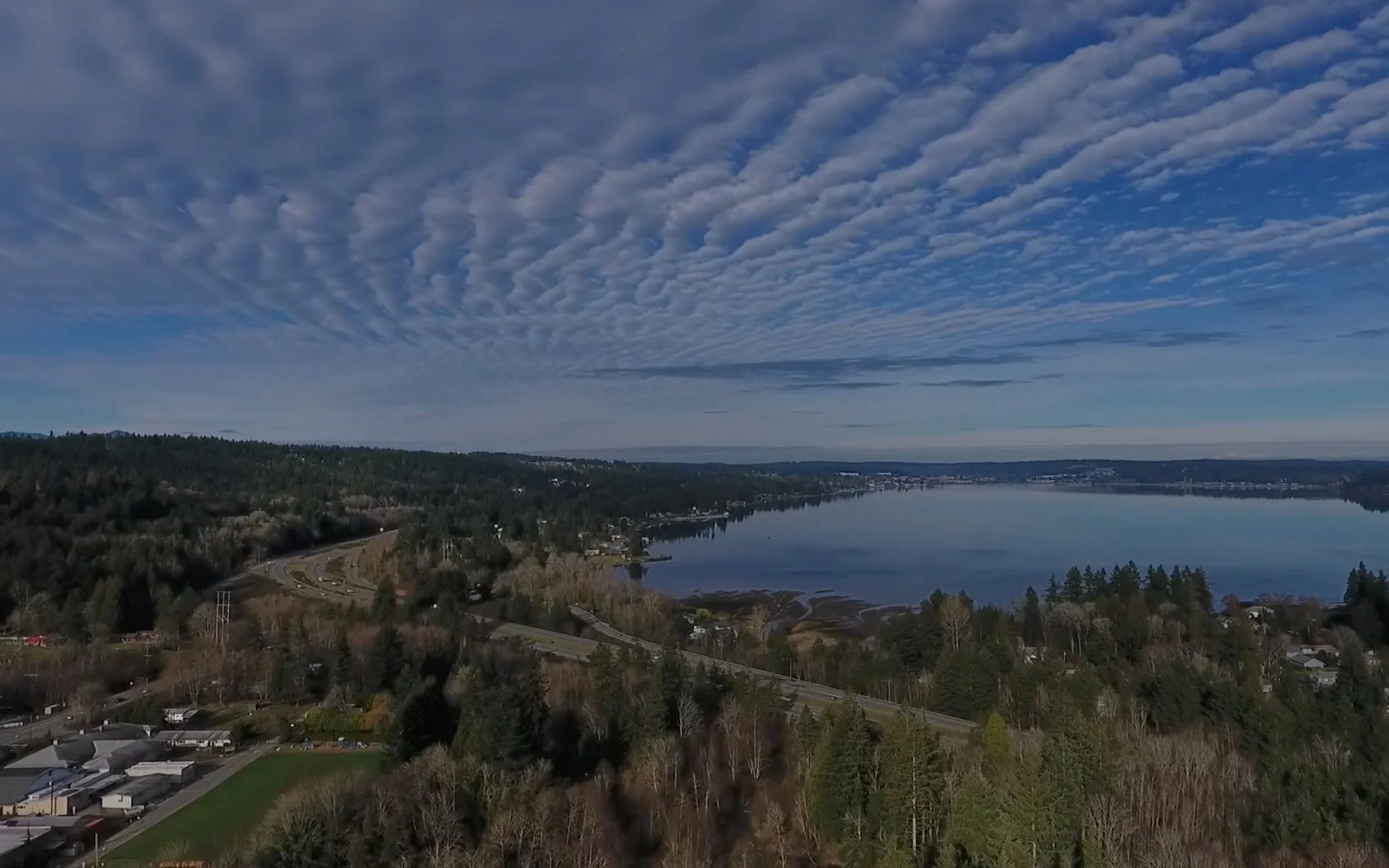 Looking west at HWY 166 and the current estuary of Ross Creek.