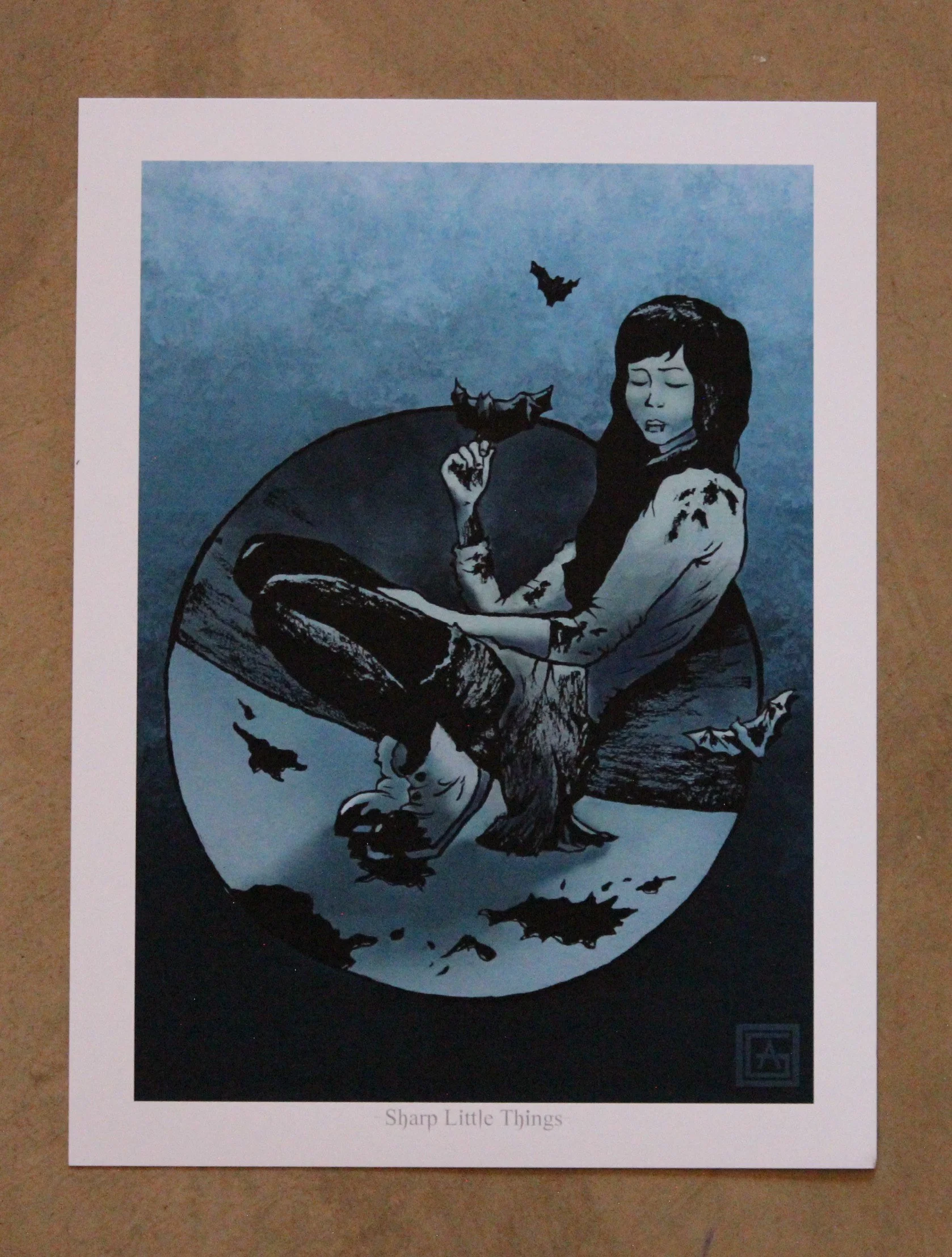 Blue Vampire Art Print