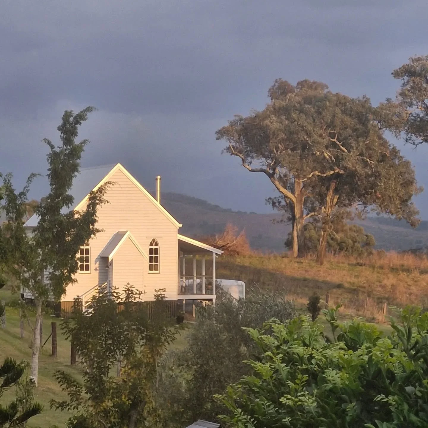 Our little Chapel on the hill. View the mountains &amp; valley below from every gorgeous window. Find some peace amongst the ever changing landscape. Wrap yourself in some history.  See the stars from the mezzanine floor. Check our website 
www.vanbe