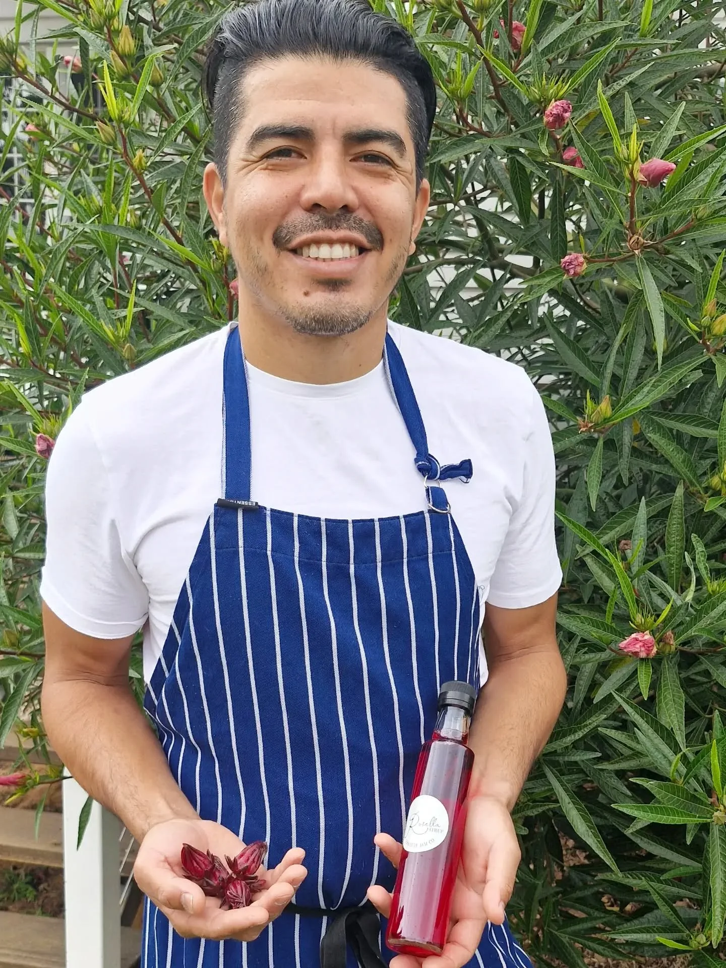 Josue Lopez - Scenic Rim Food Ambassador for @eatlocalmonthscenicrim visited the Farm today. I had him picking Rosellas growing wild under @vanberychapel. Explaining our passion for growing, producing &amp; preserving. Also restoring &amp; preserving