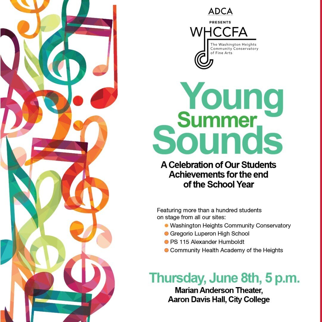 Experience the power and beauty of an orchestra in full bloom! Join us for the &quot;Young Orchestra Sounds&quot; concert!

RSVP at the #linkinbio 

📆 Thursday, June 8th, 2023 at 5:00PM
📍 Aaron Davis Hall, City College of New York
.
.
#musicschool 