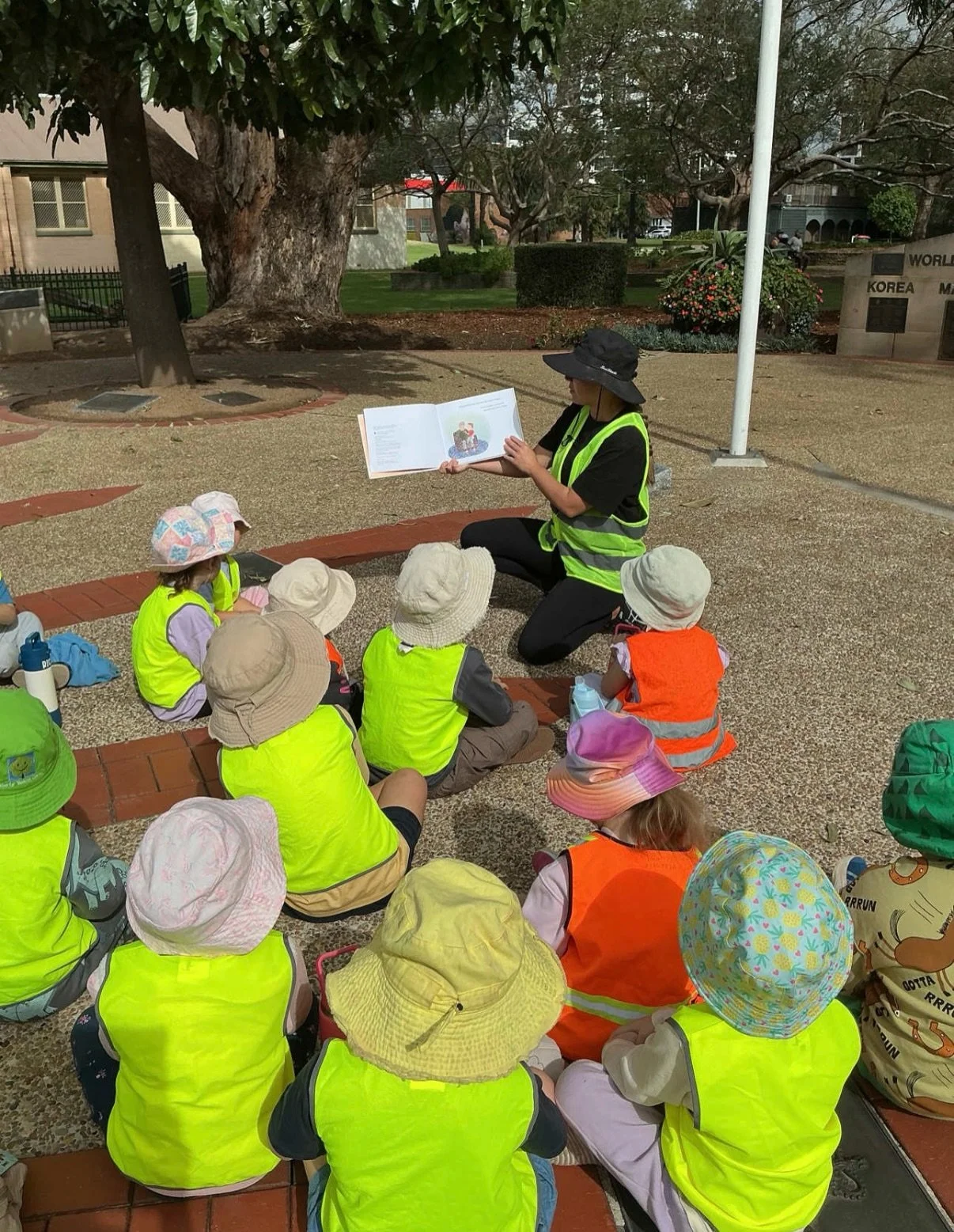On Thursday, our Emu children enjoyed a meaningful excursion to the ANZAC Memorial at MacCabe Park 🌺

We laid a poppy wreath the children created, shared a reading of Lest We Forget, and observed a minute of silence with great respect. Along the way