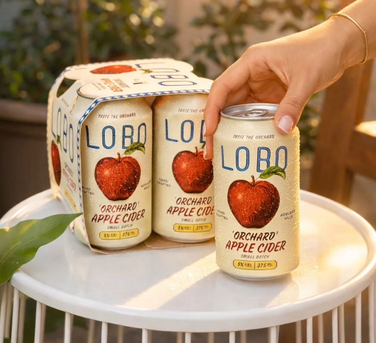 LOBO Apple orchard cider in a can