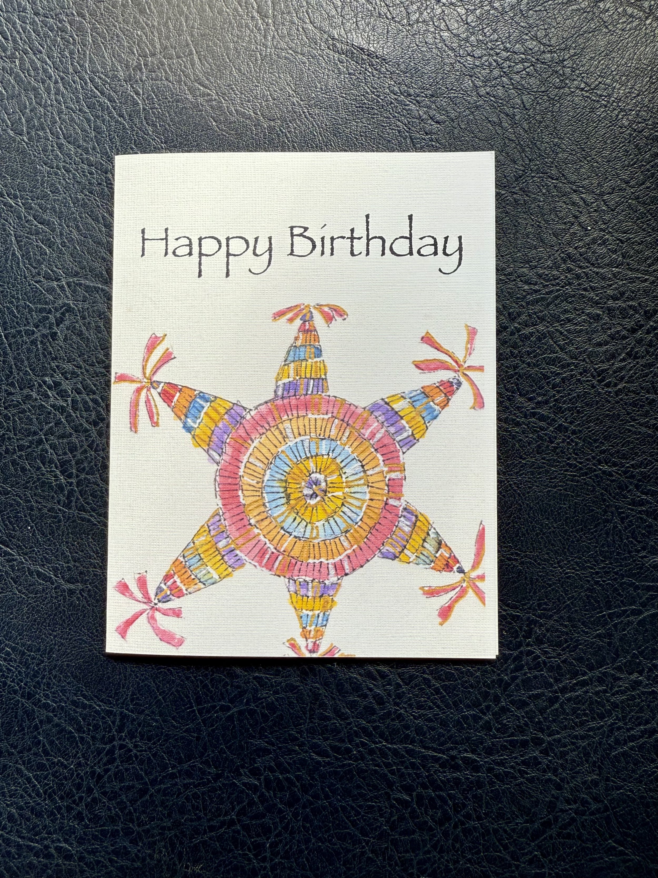 Fiesta Star Pinata Blank Card