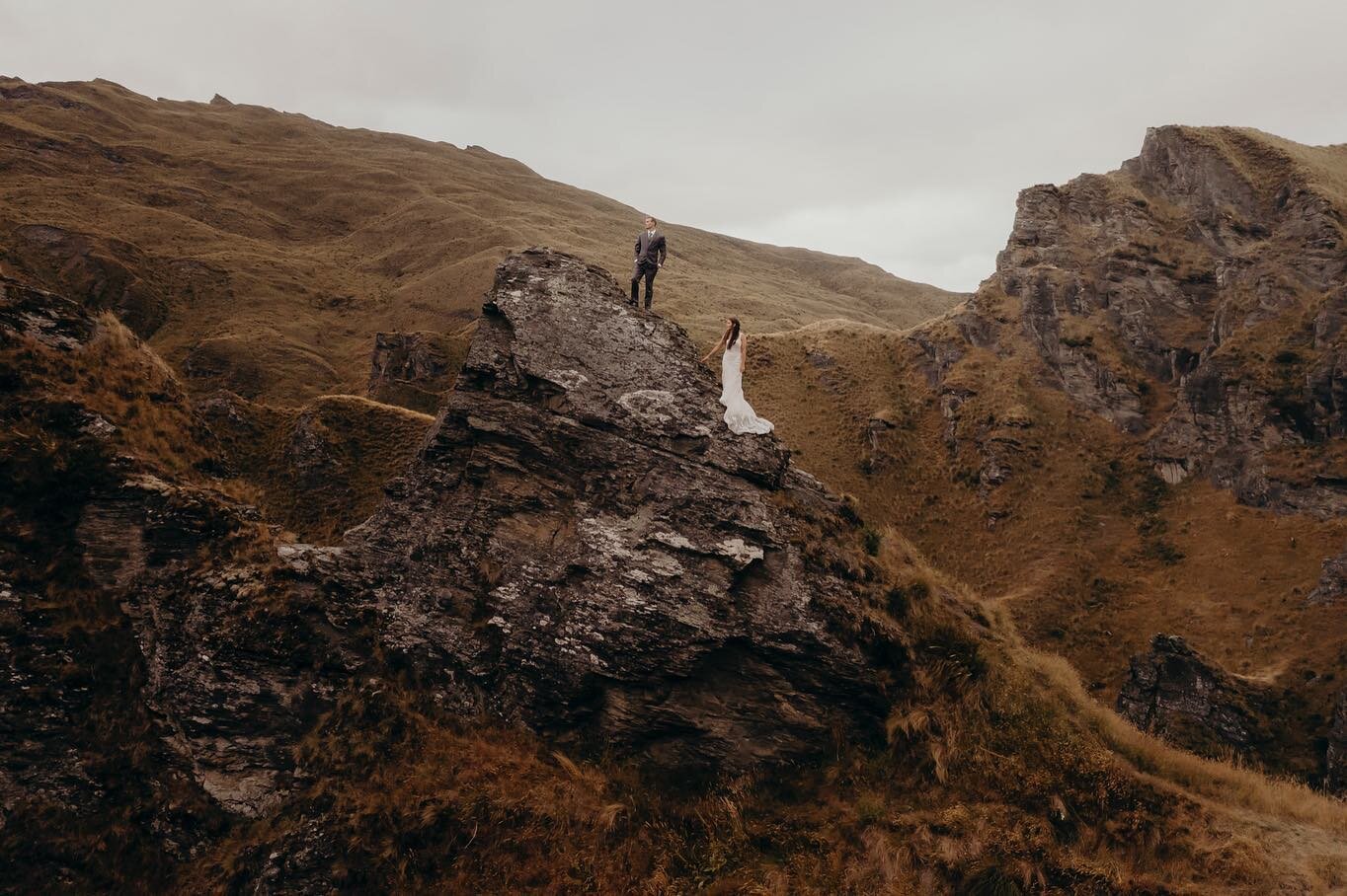 Marriage is all about climbing new heights together, so why not do it literally? 😄👰🤵🏔️ 

Bride &amp; Groom: @lyndz080 &amp; Scot
Venue: The Farm Chapel / @stretchtents_southland 
Flowers: Flowers by Veronica
Dress: @bridesbydonnarae 
Hair Dresser