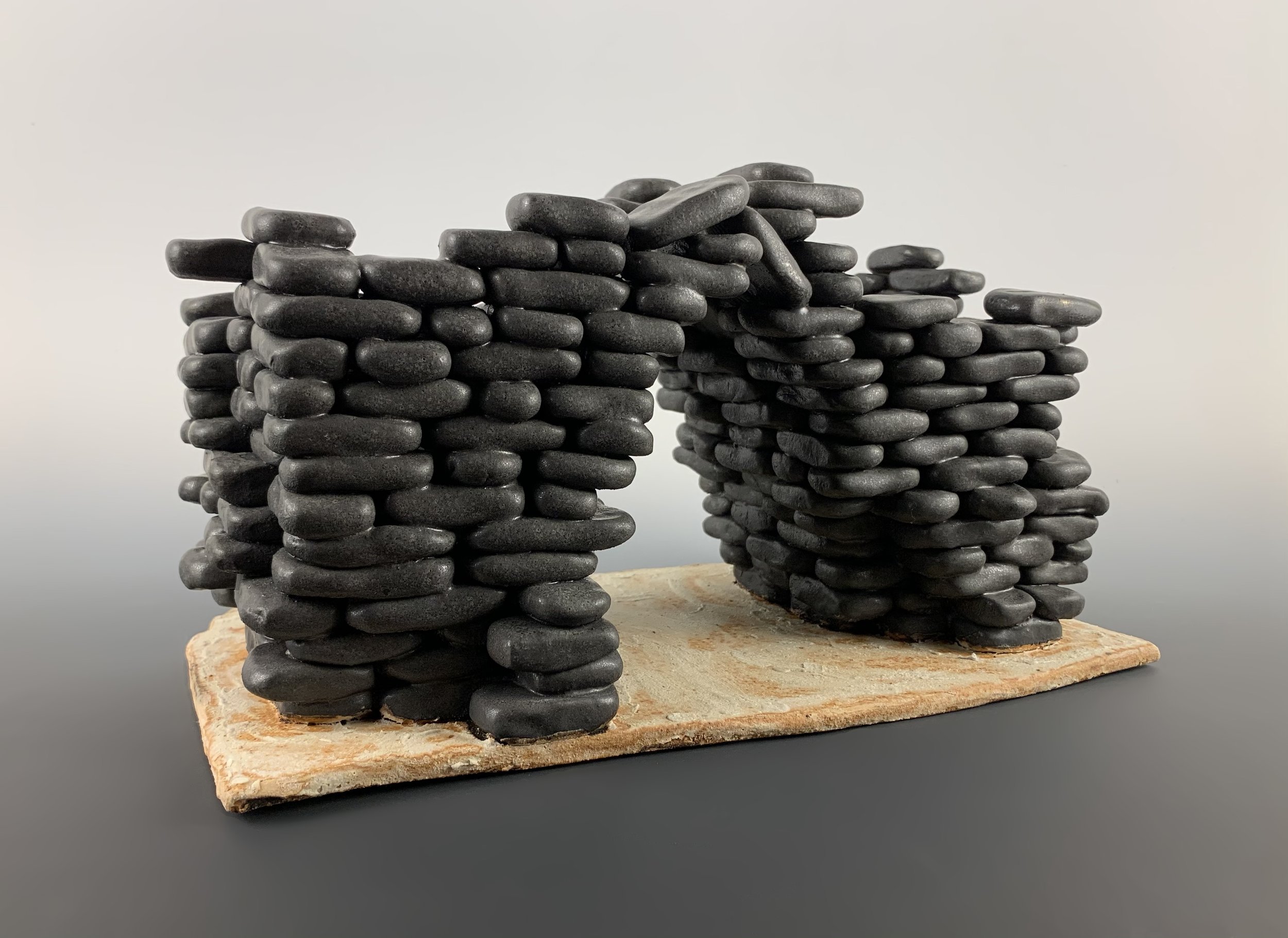 "Kiln", H7" x D12" x W7", 2021, stoneware, glaze, oxidation.