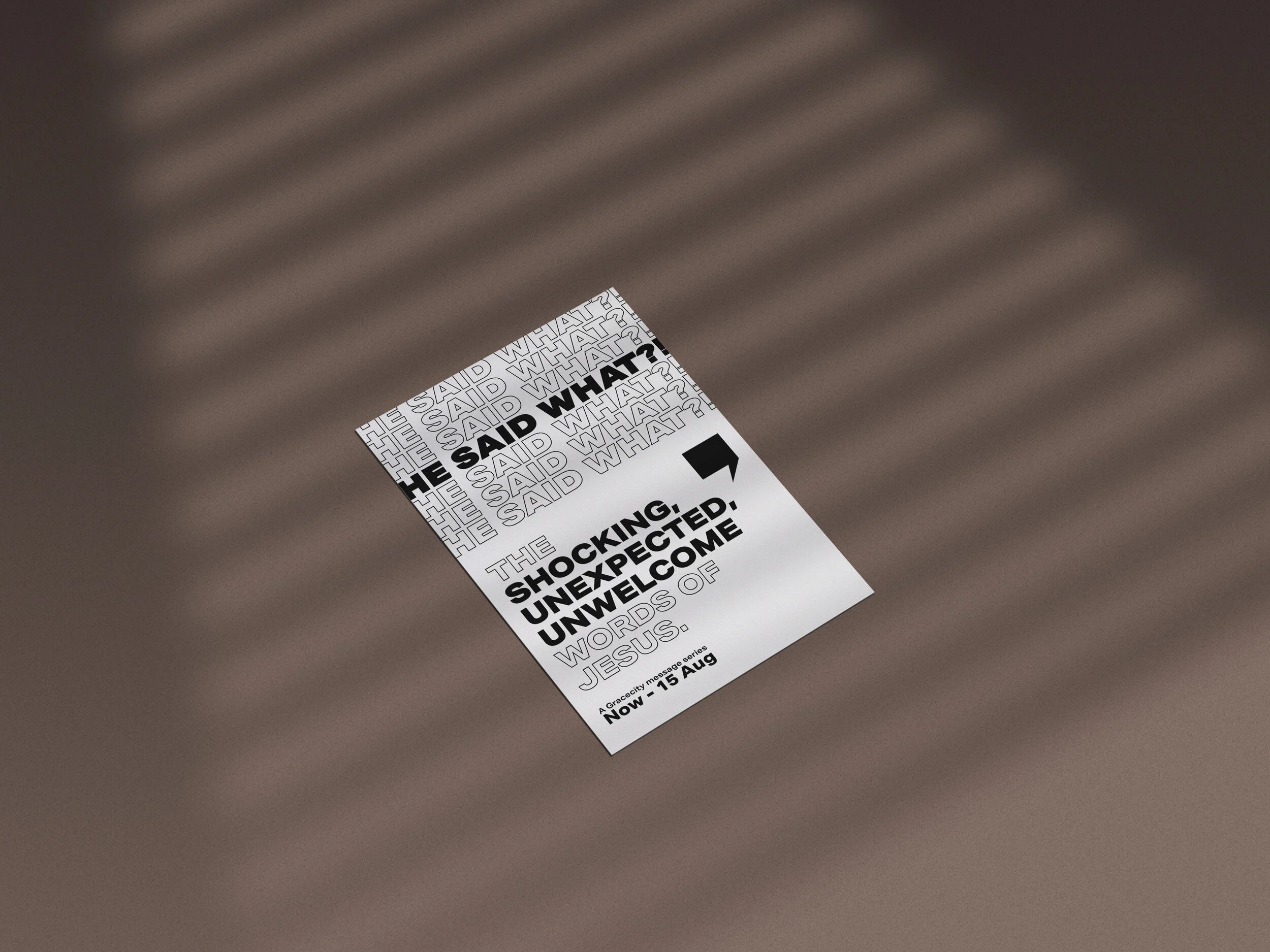 He Said What?! Message Series | Key visual, social media tiles, posters