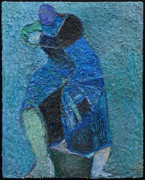  Blue Figure, 2007, oil on canvas, 20”x16” 