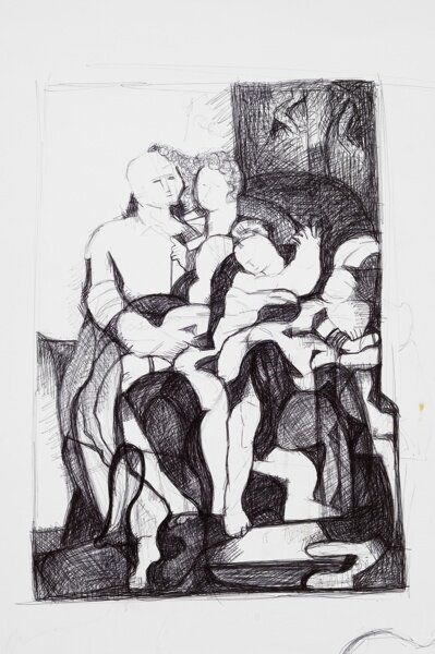  Study for Painting, 2008, ink on paper 